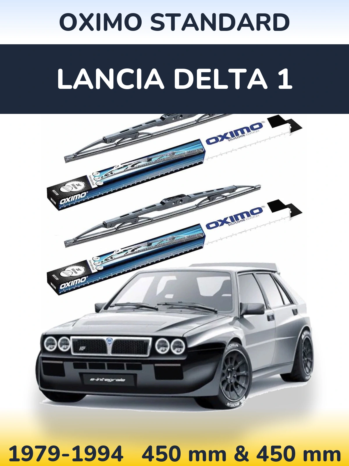 Komplet przednich wycieraczek Oximo Standard 450 & 450 mm do Lancia Delta 1 1979-1994