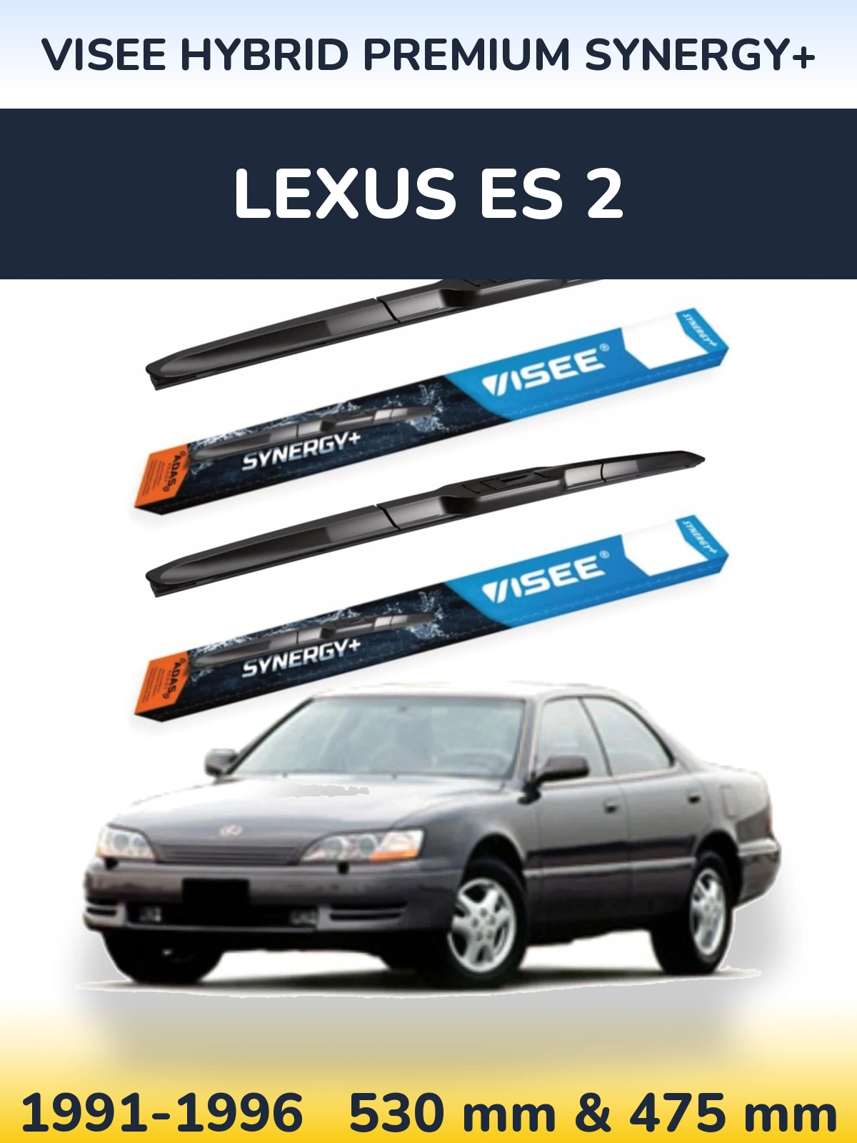Komplet przednich wycieraczek VISEE HYBRID PREMIUM SYNERGY+ 530 & 475 mm do Lexus ES 2 1991-1996