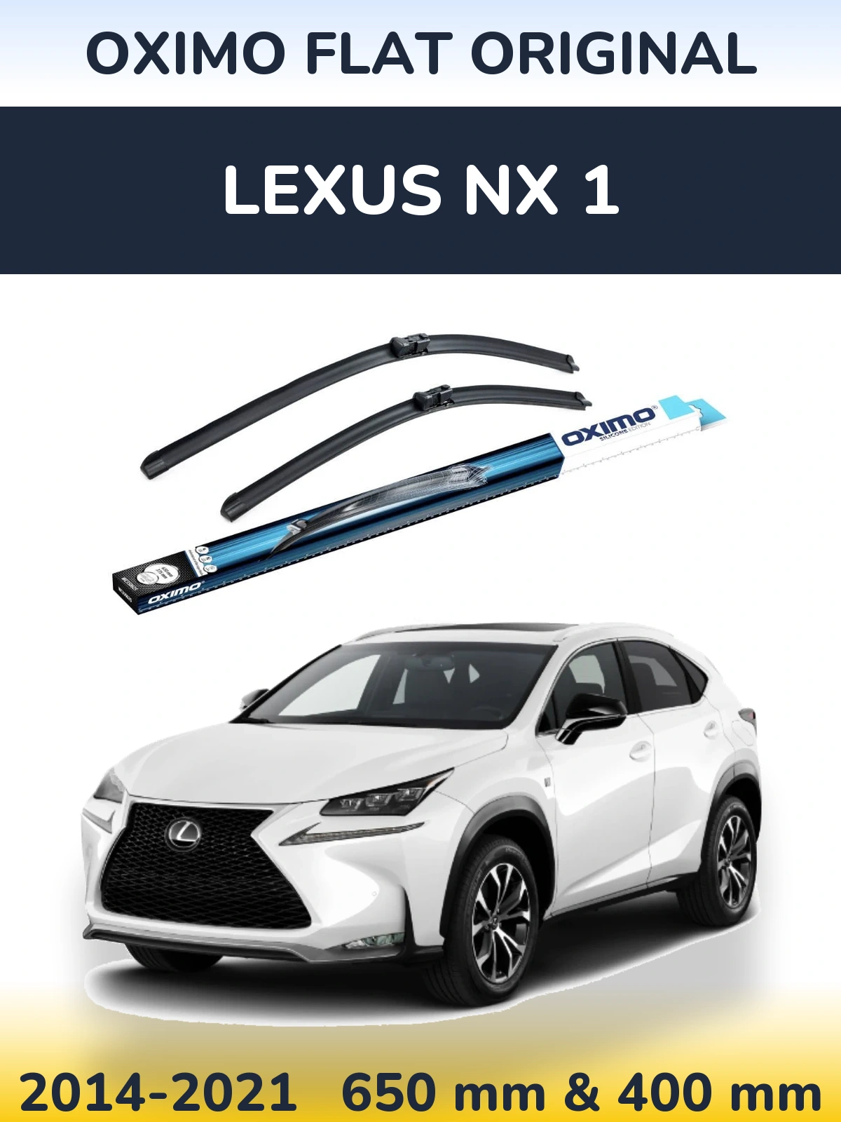 Komplet przednich wycieraczek Oximo Flat Original 650 & 400 mm do Lexus NX 1 2014-2021