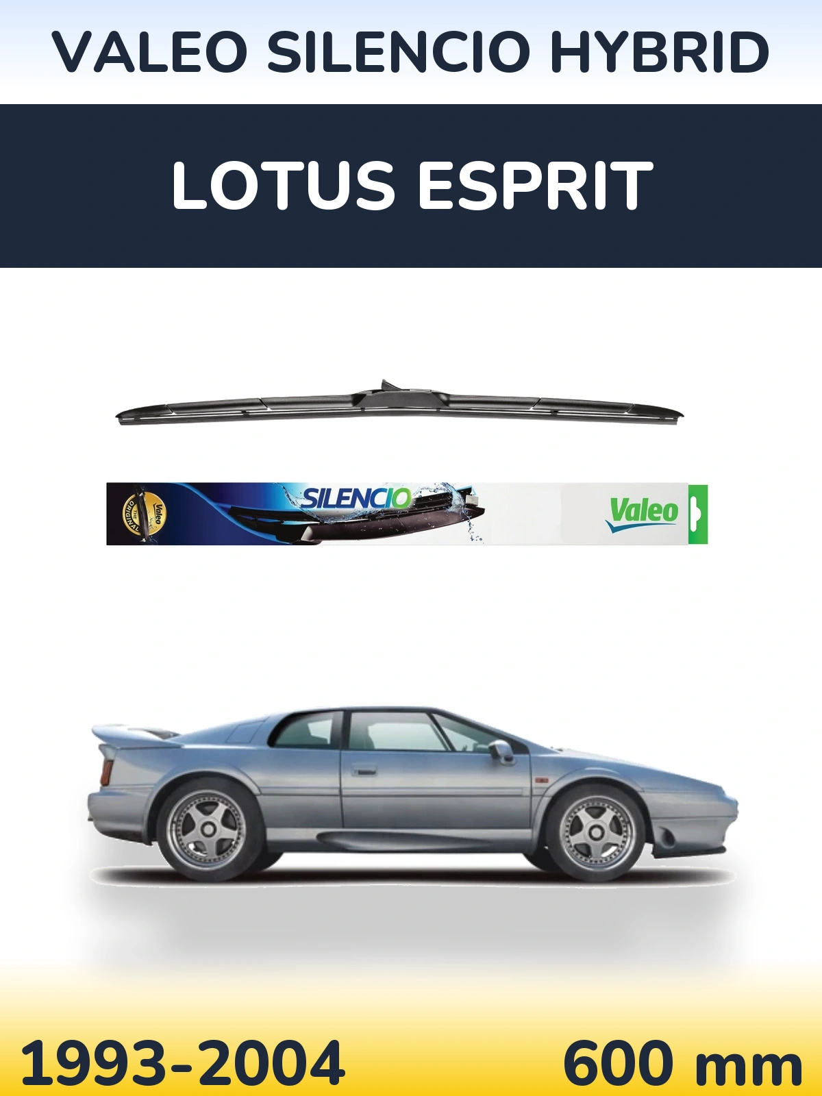 Przednia wycieraczka Valeo Silencio Hybrid 600 mm do Lotus Esprit 1993-2004