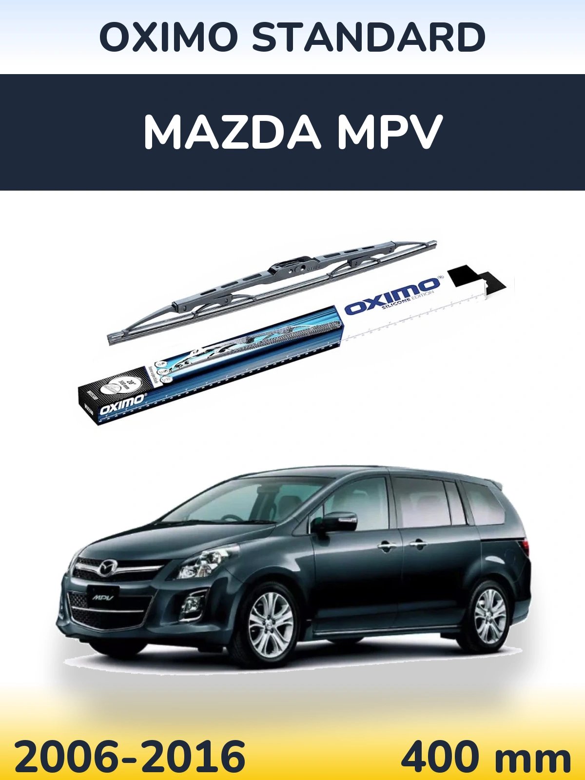 Rear wiper blade Oximo Standard 400 mm for Mazda MPV 2006-2016
