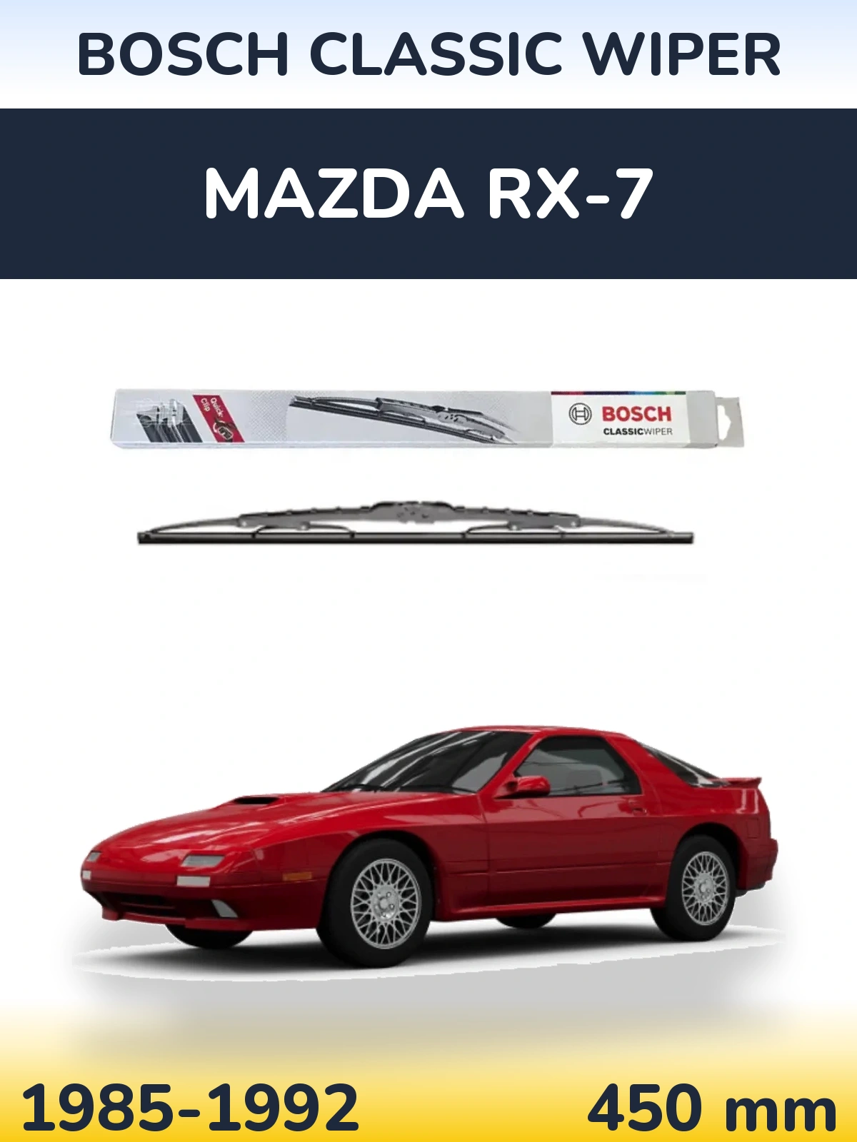 Задний дворник BOSCH Classic Wiper 450 мм для Mazda RX-7 1985-1992
