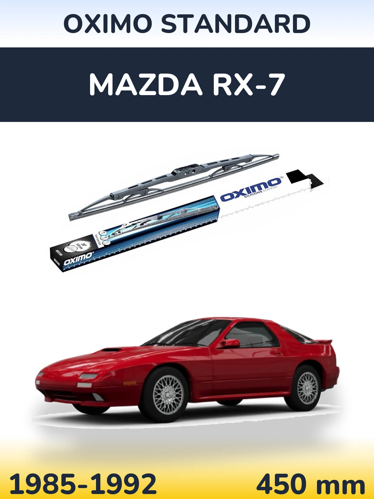 Tylna wycieraczka Oximo Standard 450 mm do Mazda RX-7 1985-1992