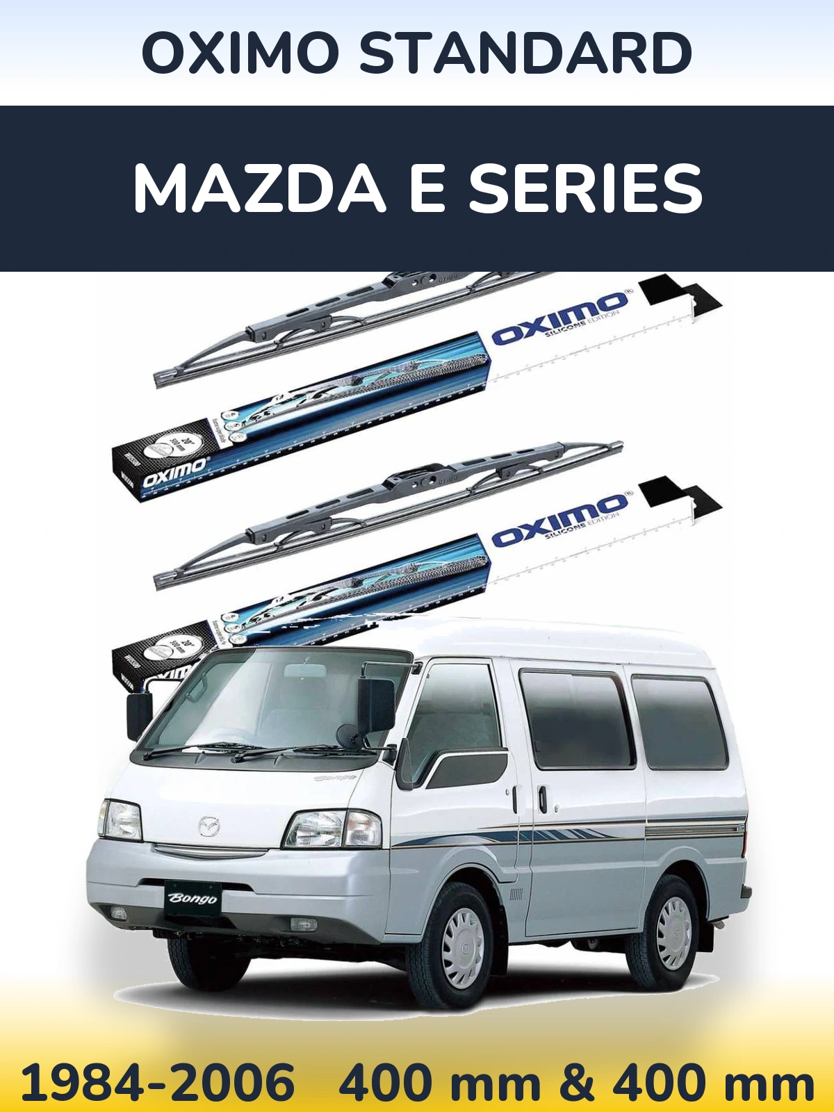 Комплект передних дворников Oximo Standard 400 & 400 мм для Mazda E Series 1984-2006