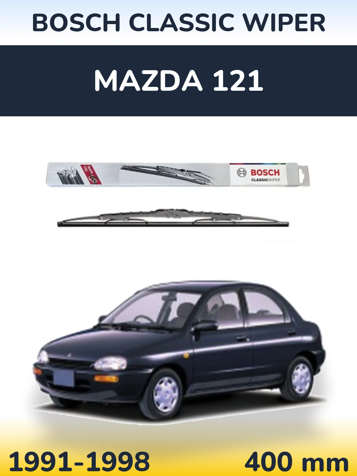 Tylna wycieraczka BOSCH Classic Wiper 400 mm do Mazda 121 1991-1998