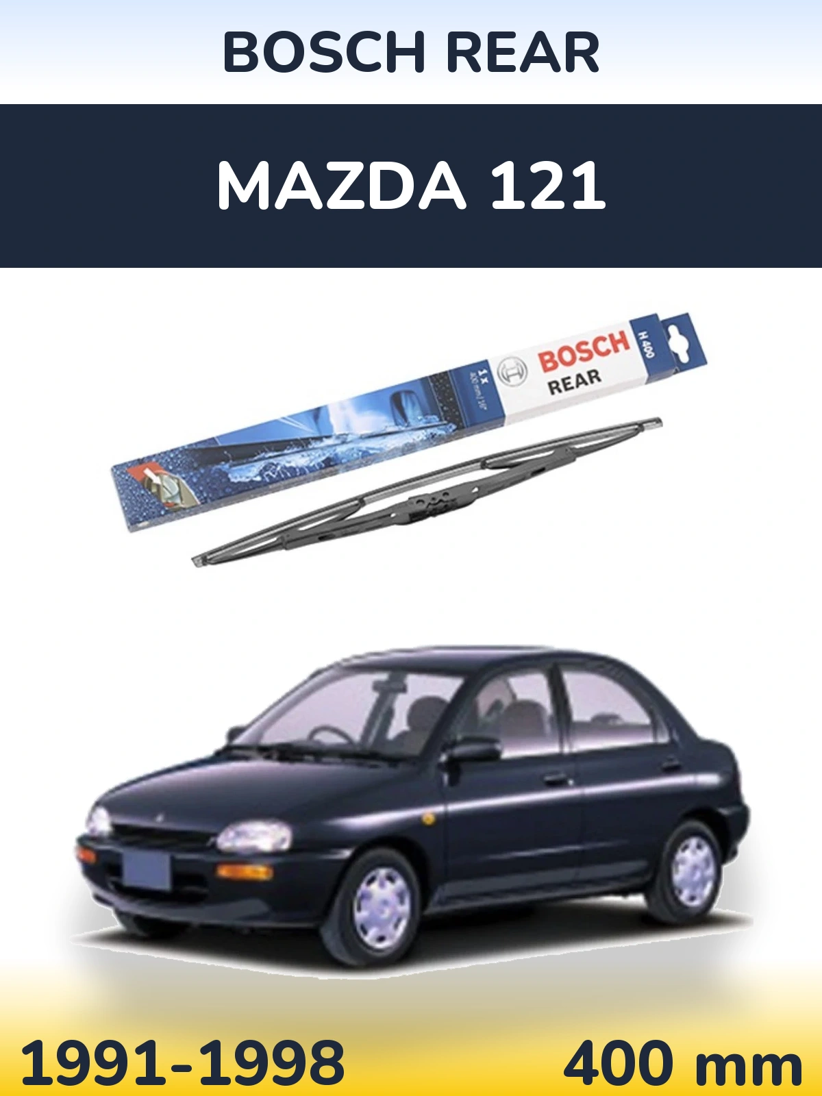 Задний дворник BOSCH Rear 400 мм для Mazda 121 1991-1998