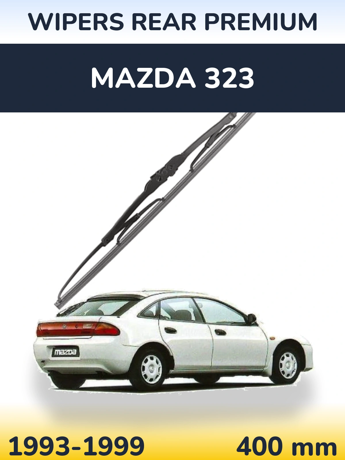 Rear wiper blade WIPERS REAR PREMIUM 400 mm for Mazda 323 1993-1999