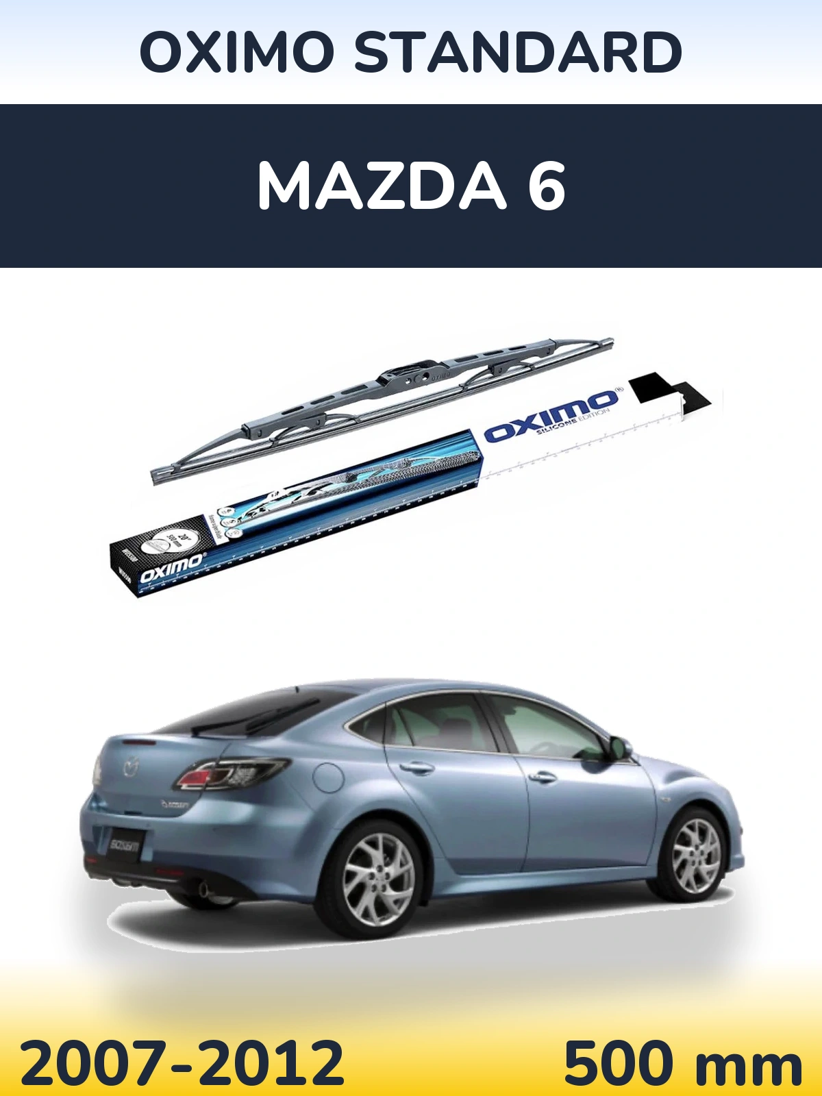 Tylna wycieraczka Oximo Standard 500 mm do Mazda 6 2007-2012