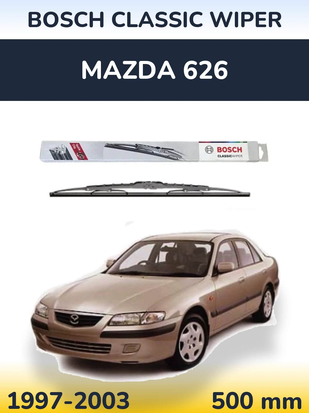Tylna wycieraczka BOSCH Classic Wiper 500 mm do Mazda 626 1997-2003