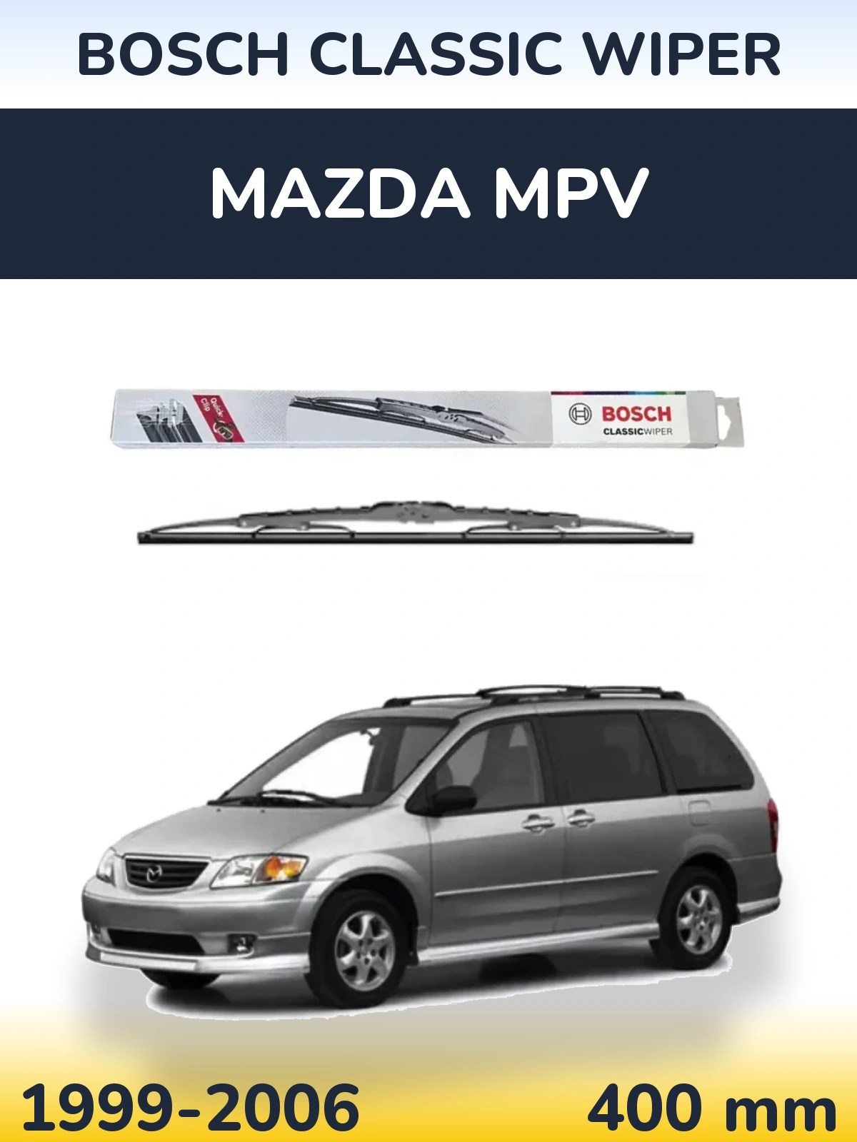 Tylna wycieraczka BOSCH Classic Wiper 400 mm do Mazda MPV 1999-2006