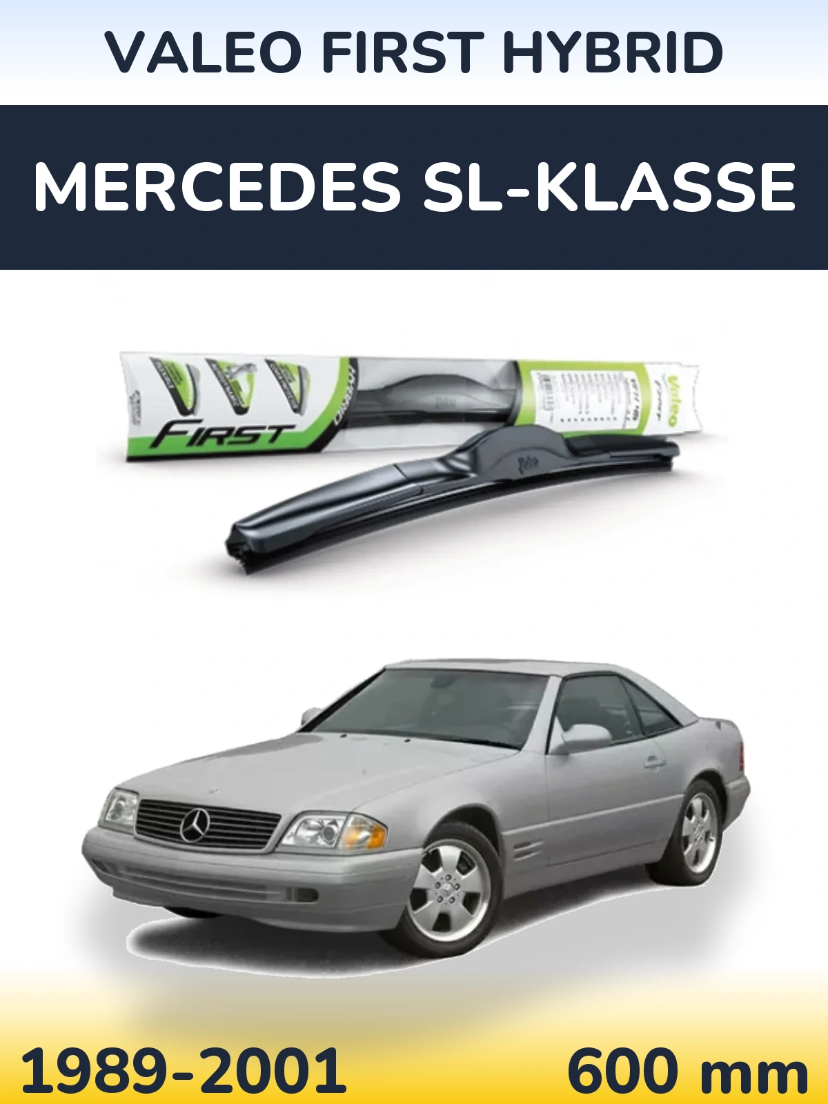 Przednia wycieraczka Valeo First Hybrid 600 mm do Mercedes SL-Klasse 1989-2001