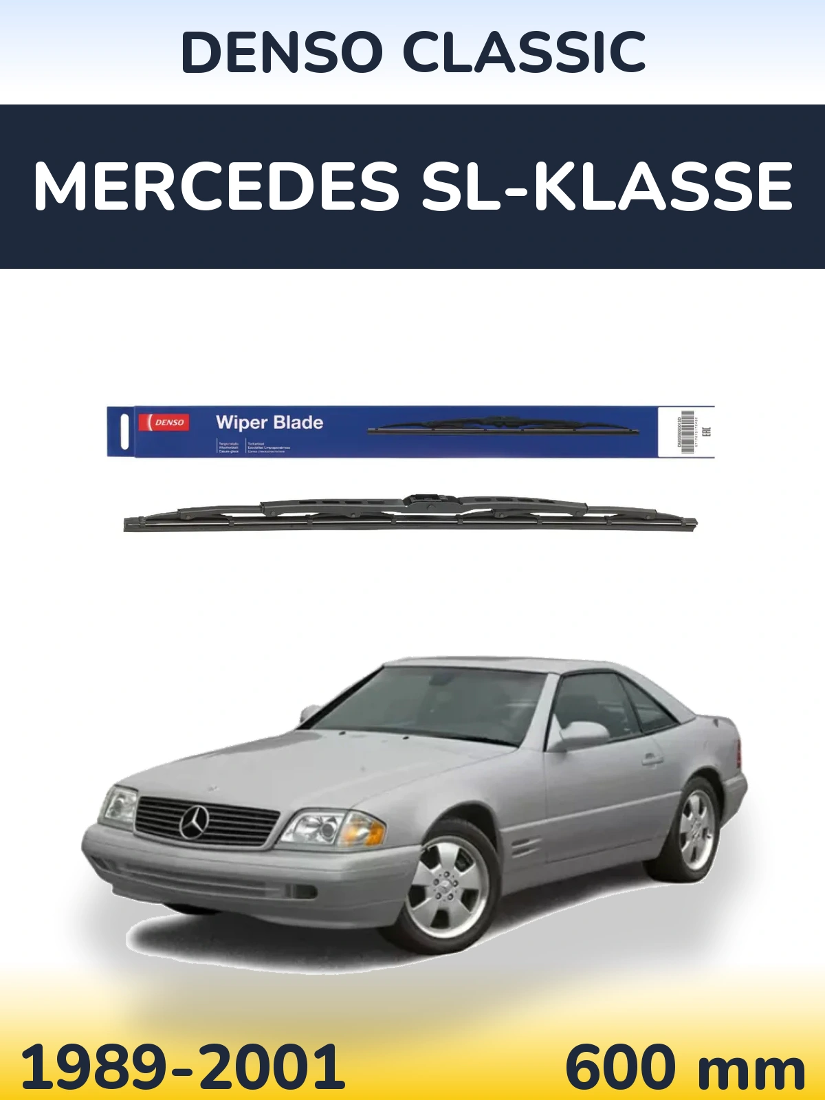 Przednia wycieraczka Denso Classic 600 mm do Mercedes SL-Klasse 1989-2001