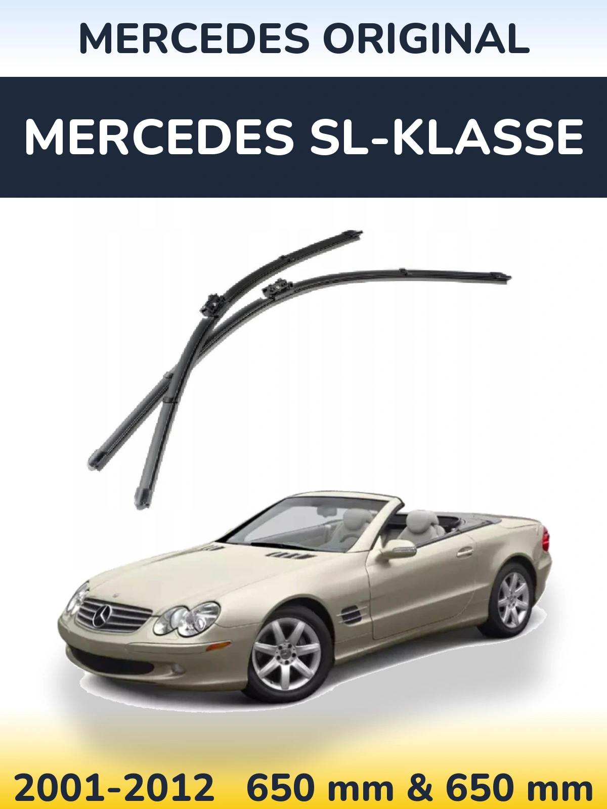 Komplet przednich wycieraczek Mercedes OEM Mercedes Original 650 & 650 mm do Mercedes SL-Klasse 2001-2012