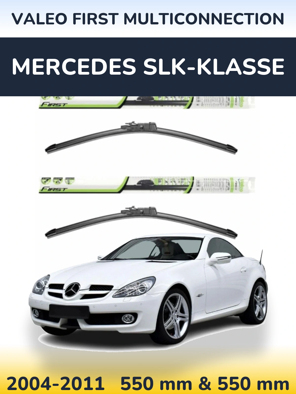 Komplet przednich wycieraczek Valeo First MultiConnection 550 & 550 mm do Mercedes SLK-Klasse 2004-2011