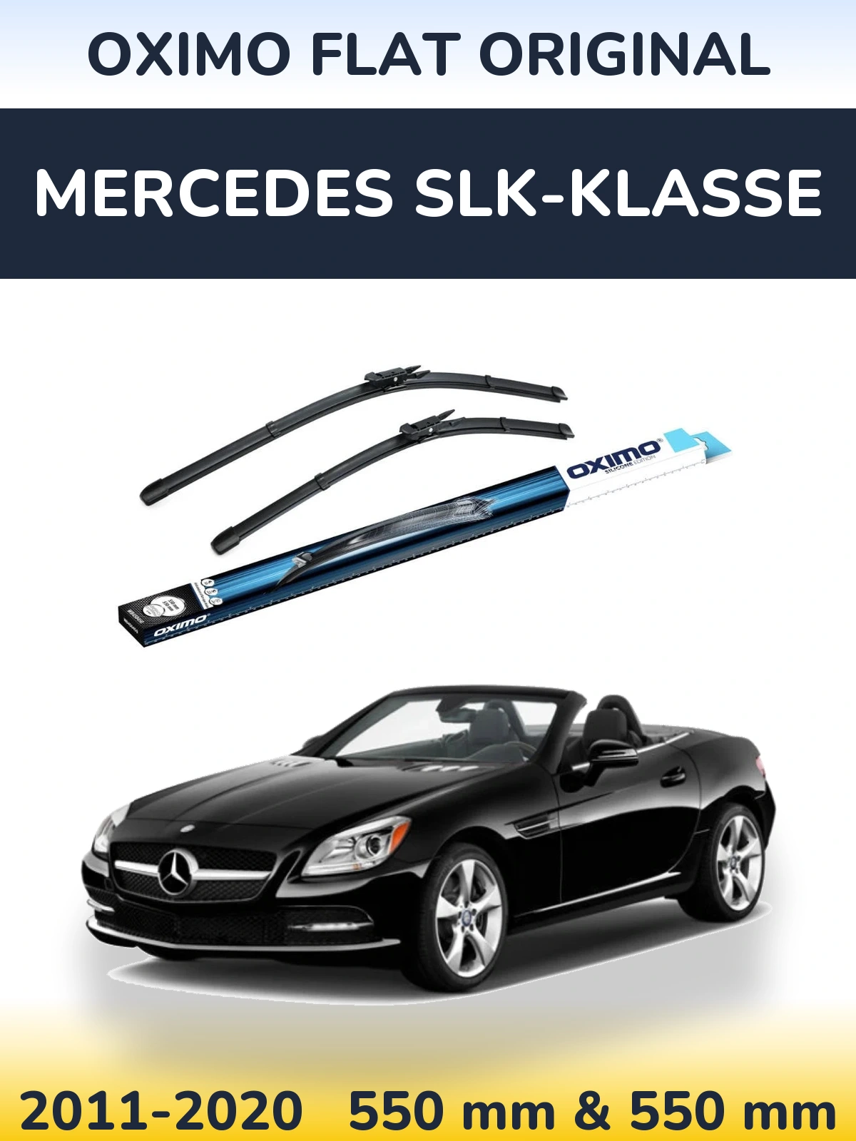 Комплект передних дворников Oximo Flat Original 550 & 550 мм для Mercedes SLK-Klasse 2011-2020
