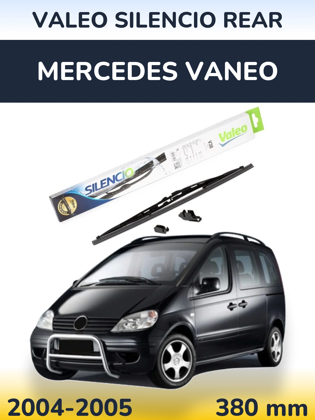Задний дворник Valeo Silencio Rear 380 мм для Mercedes Vaneo 2004-2005