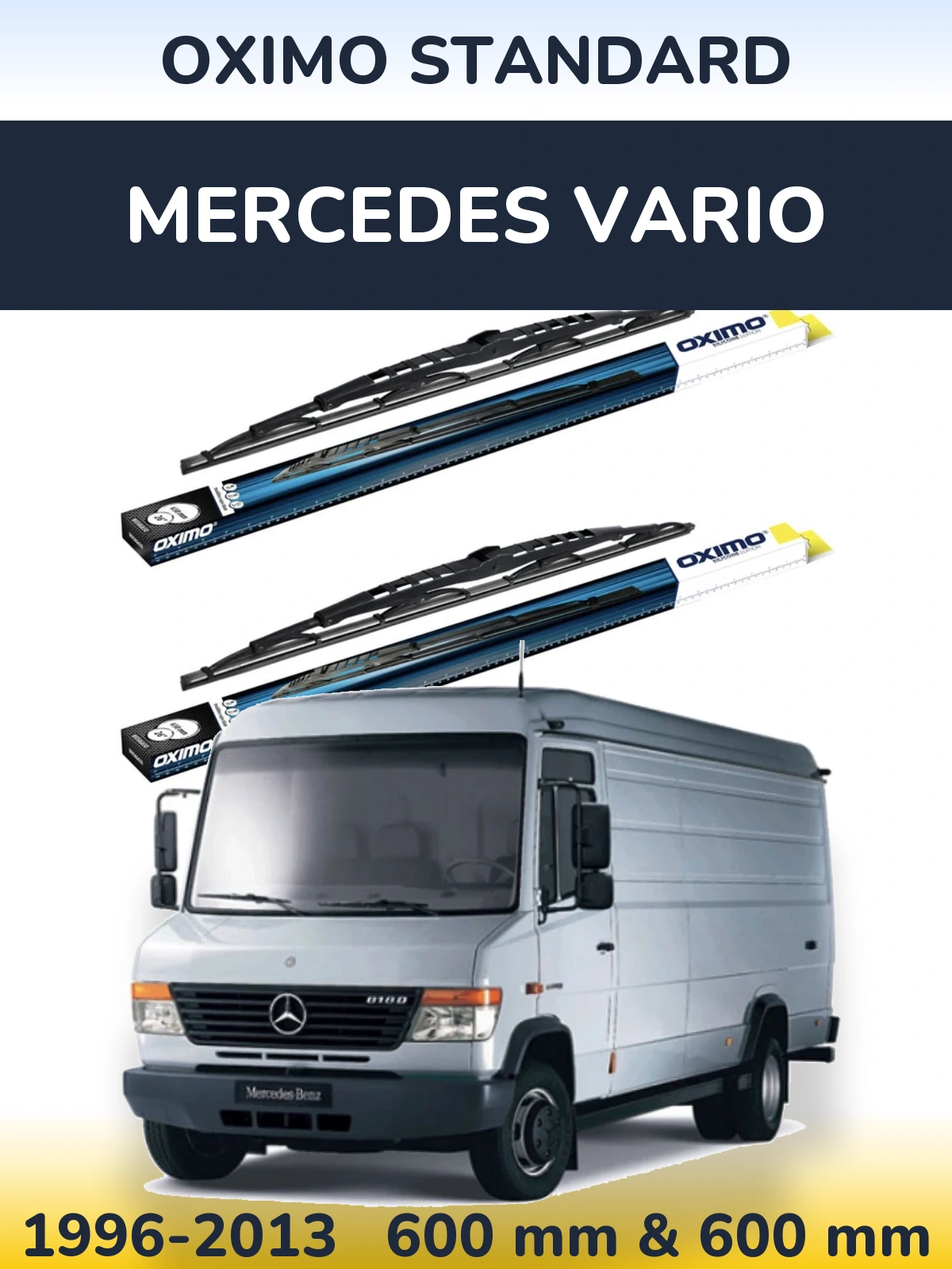 Komplet przednich wycieraczek Oximo Standard 600 & 600 mm do Mercedes Vario 1996-2013