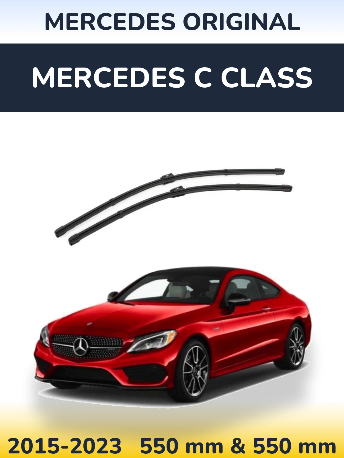 Комплект передних дворников Mercedes OEM Mercedes Original 550 & 550 мм для Mercedes C Class 2015-2023