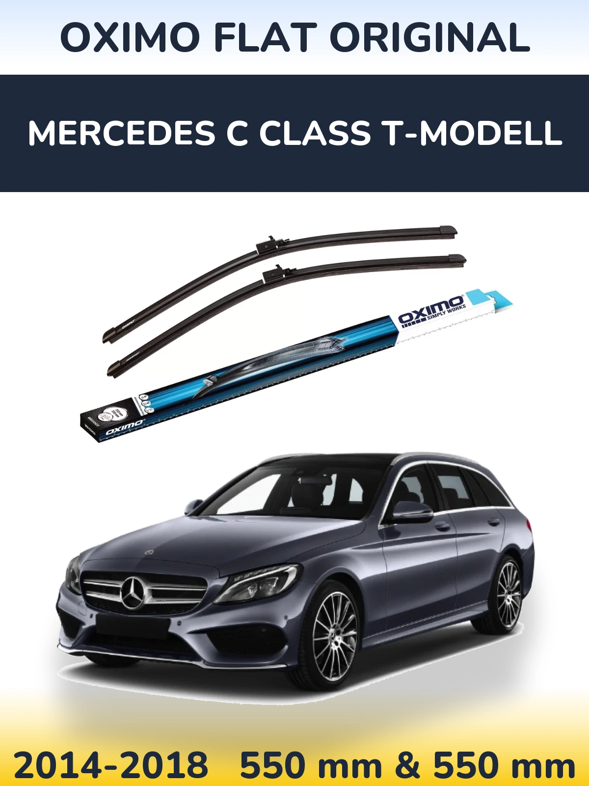 Komplet przednich wycieraczek Oximo Flat Original 550 & 550 mm do Mercedes Klasa C T-Modell 2014-2018