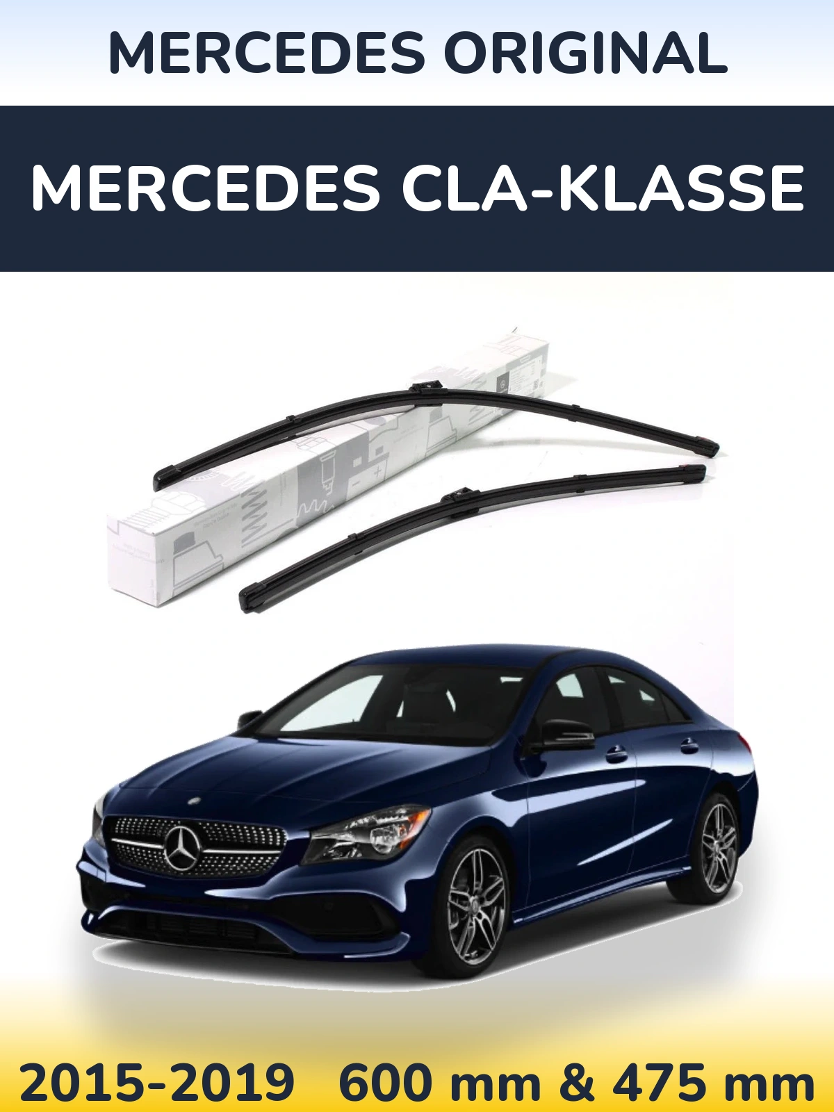 Комплект передних дворников Mercedes OEM Mercedes Original 600 & 475 мм для Mercedes CLA-Klasse 2015-2019