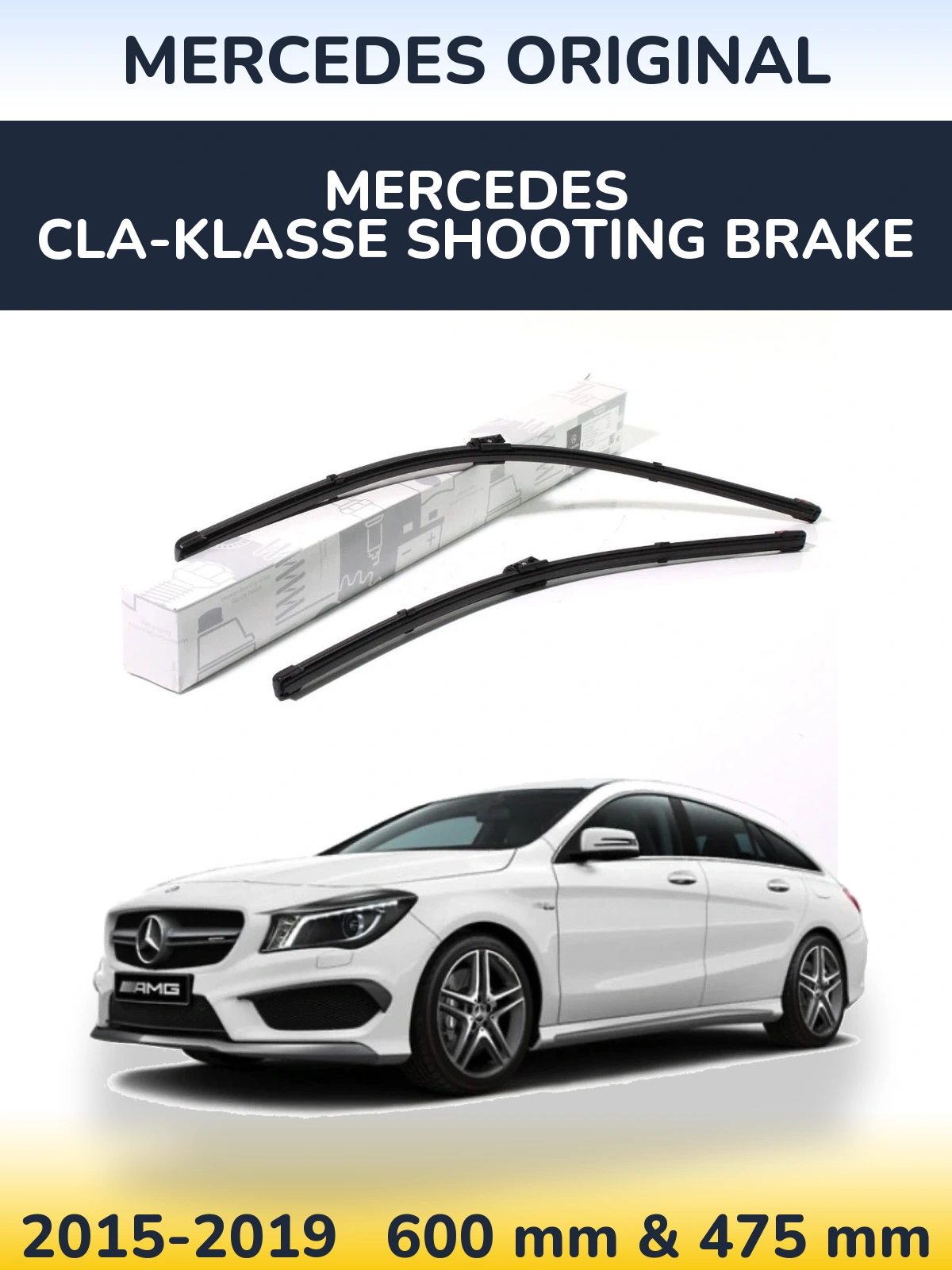Комплект передних дворников Mercedes OEM Mercedes Original 600 & 475 мм для Mercedes CLA-Klasse Shooting Brake 2015-2019