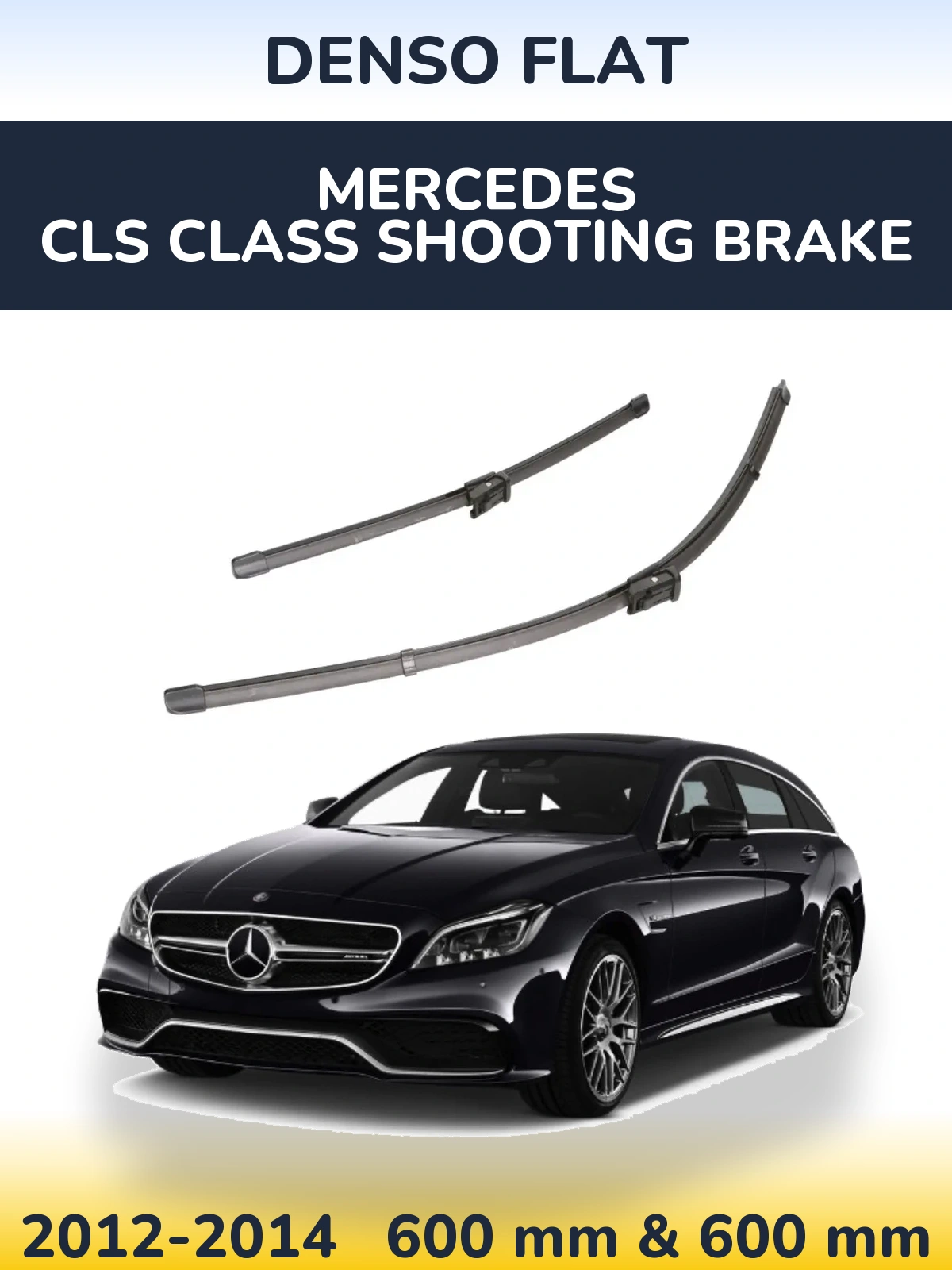 Komplet przednich wycieraczek Denso Flat 600 & 600 mm do Mercedes Klasa CLS Shooting Brake 2012-2014