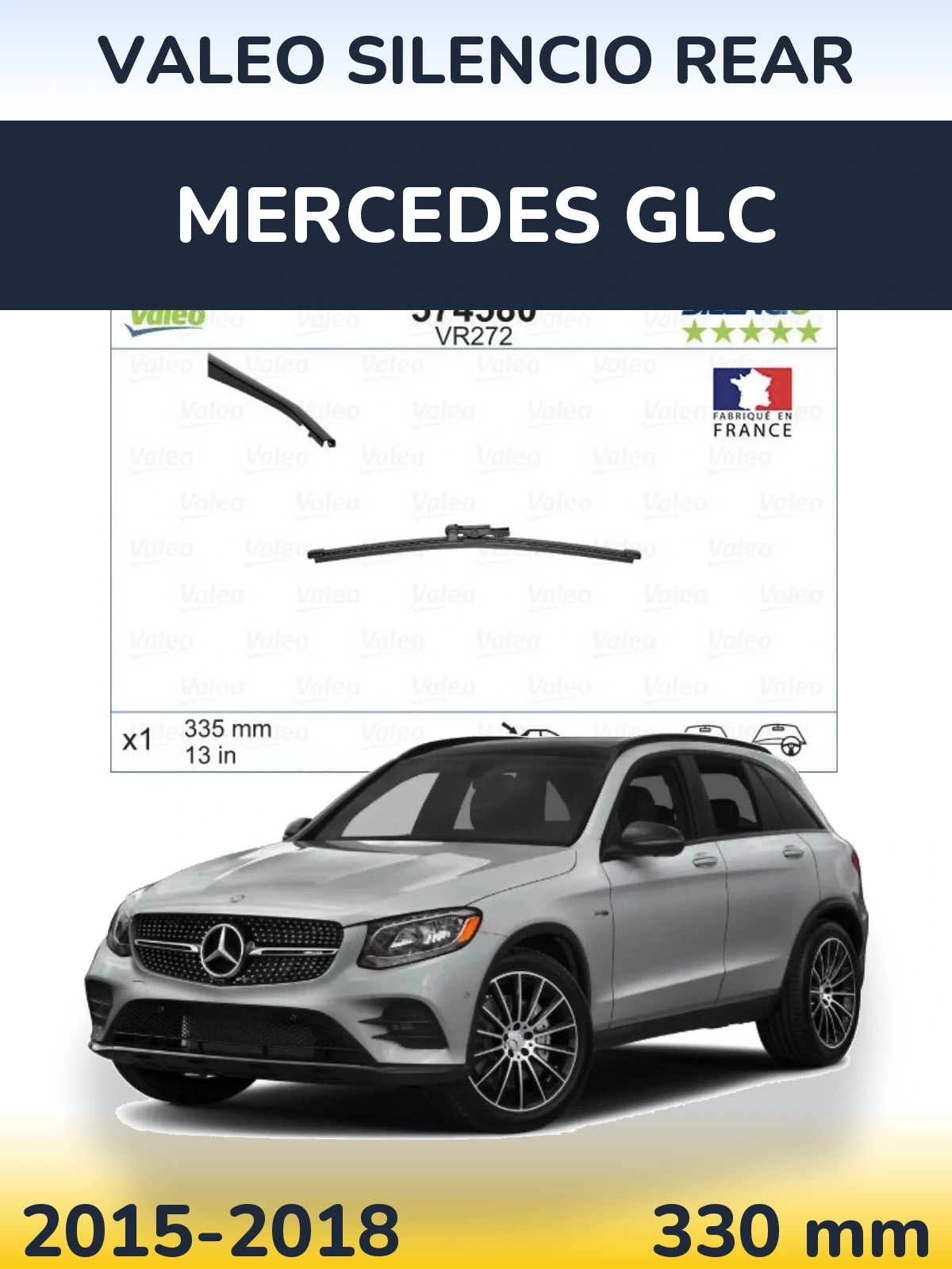 Задний дворник Valeo Silencio Rear 330 мм для Mercedes GLC 2015-2018
