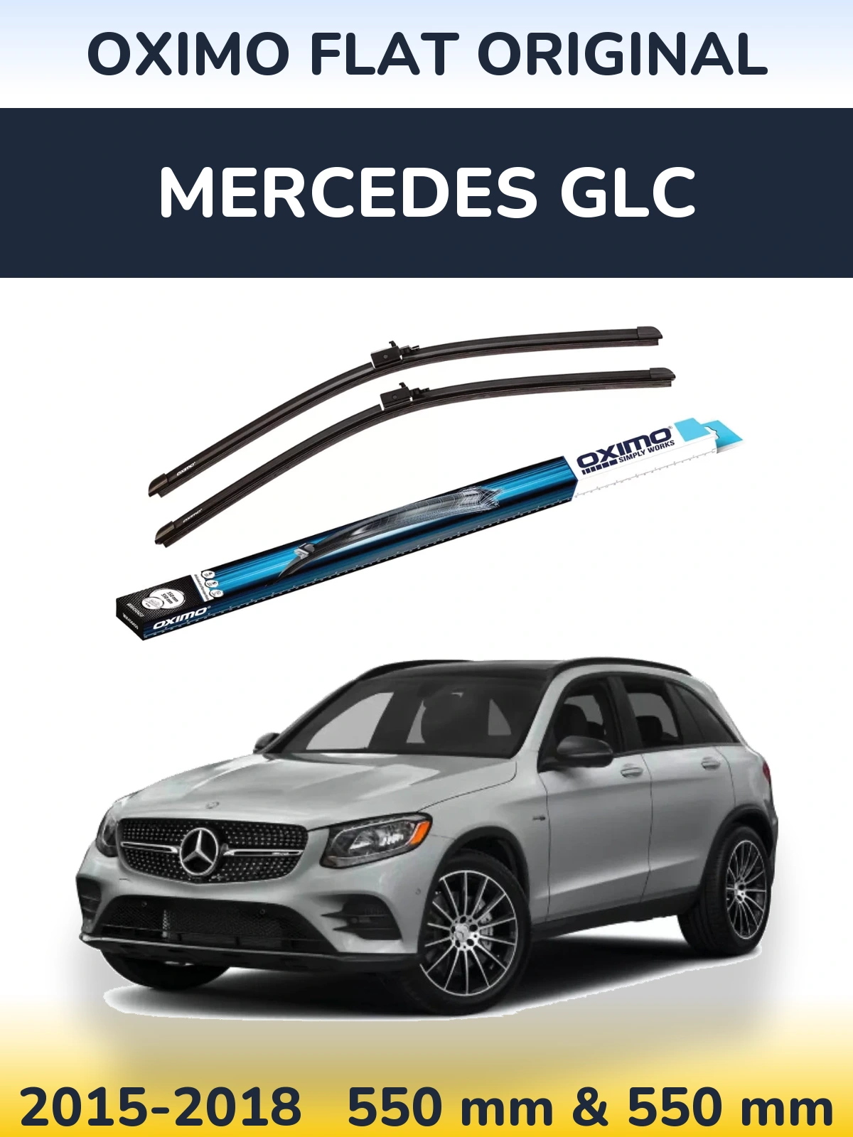 Komplet przednich wycieraczek Oximo Flat Original 550 & 550 mm do Mercedes GLC 2015-2018