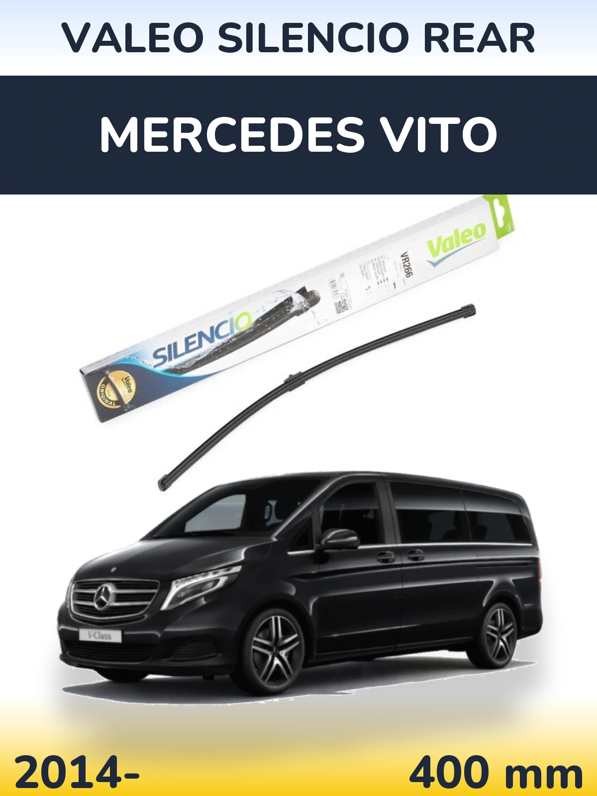 Rear wiper blade Valeo Silencio Rear 400 mm for Mercedes Vito 2014-2026