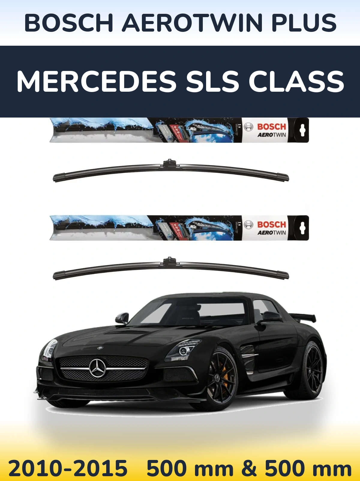 Komplet przednich wycieraczek BOSCH AeroTwin Plus 500 & 500 mm do Mercedes Klasa SLS 2010-2015