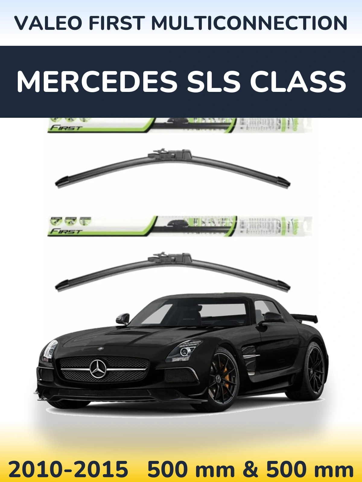 Komplet przednich wycieraczek Valeo First MultiConnection 500 & 500 mm do Mercedes Klasa SLS 2010-2015