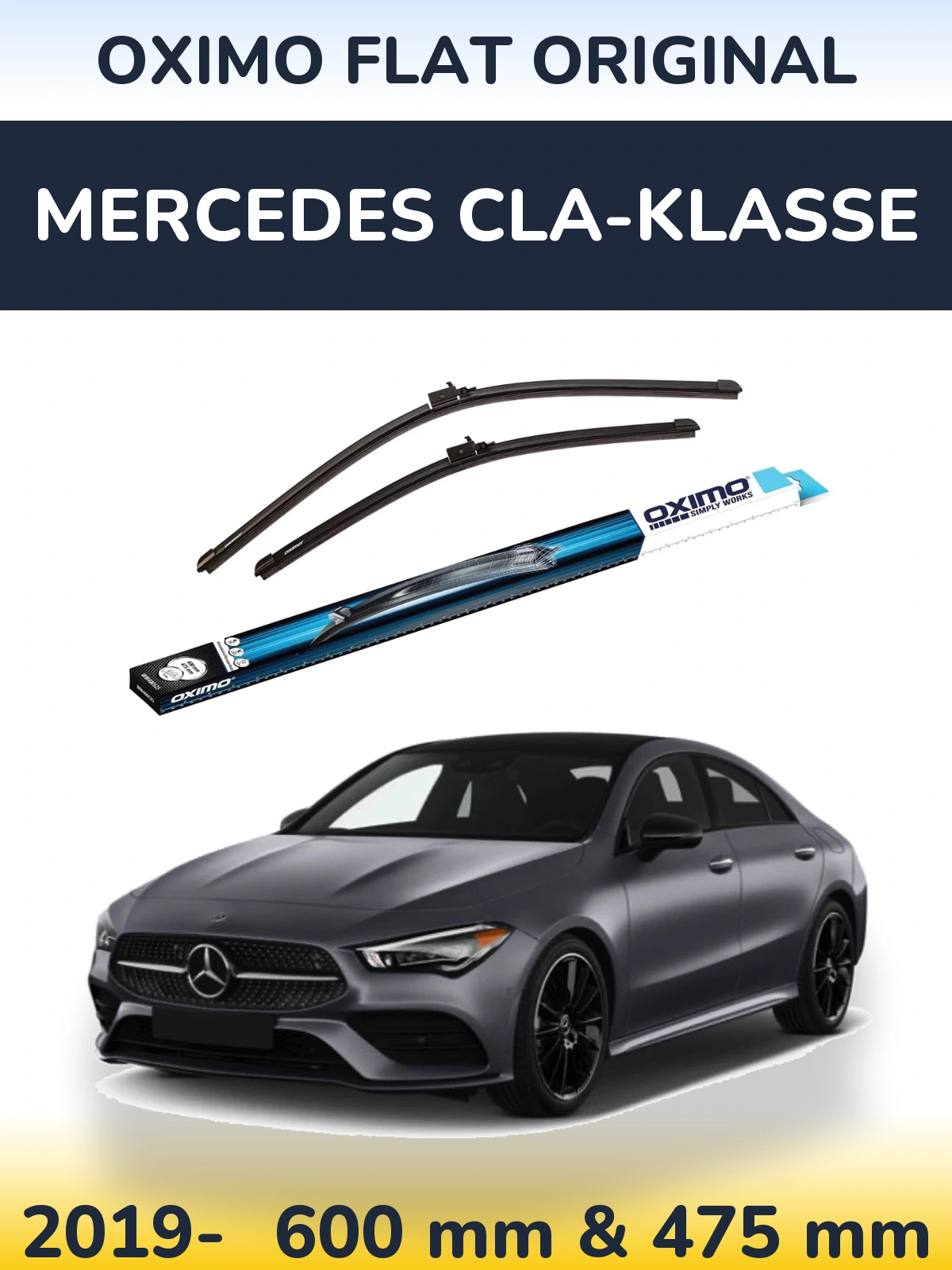 Komplet przednich wycieraczek Oximo Flat Original 600 & 475 mm do Mercedes CLA-Klasse 2019-2026