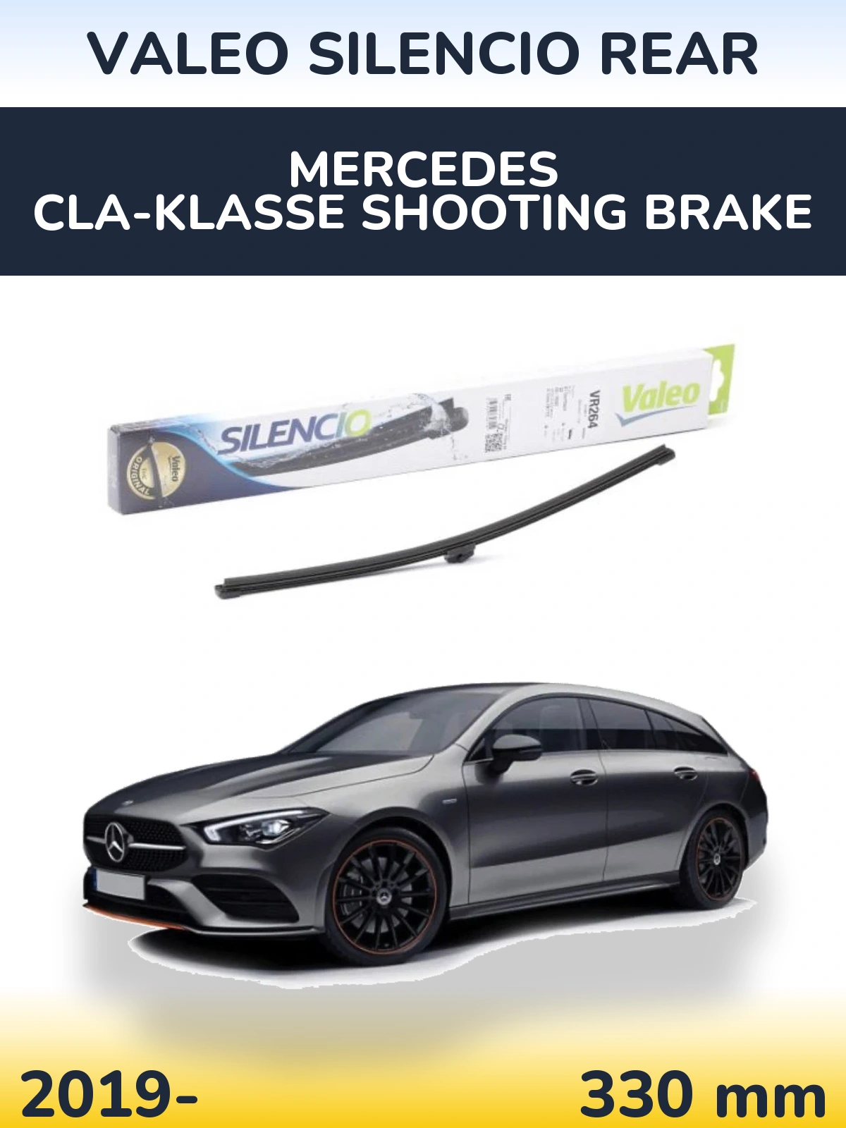 Задний дворник Valeo Silencio Rear 320 мм для Mercedes CLA-Klasse Shooting Brake 2019-2026