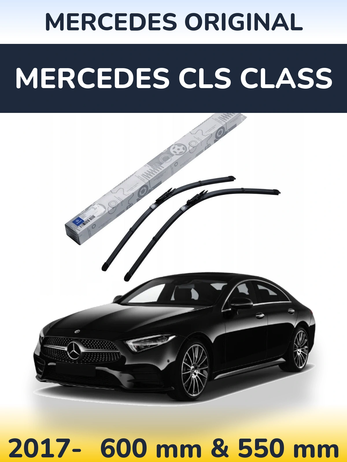 Komplet przednich wycieraczek Mercedes OEM Mercedes Original 600 & 550 mm do Mercedes Klasa CLS 2017-2026