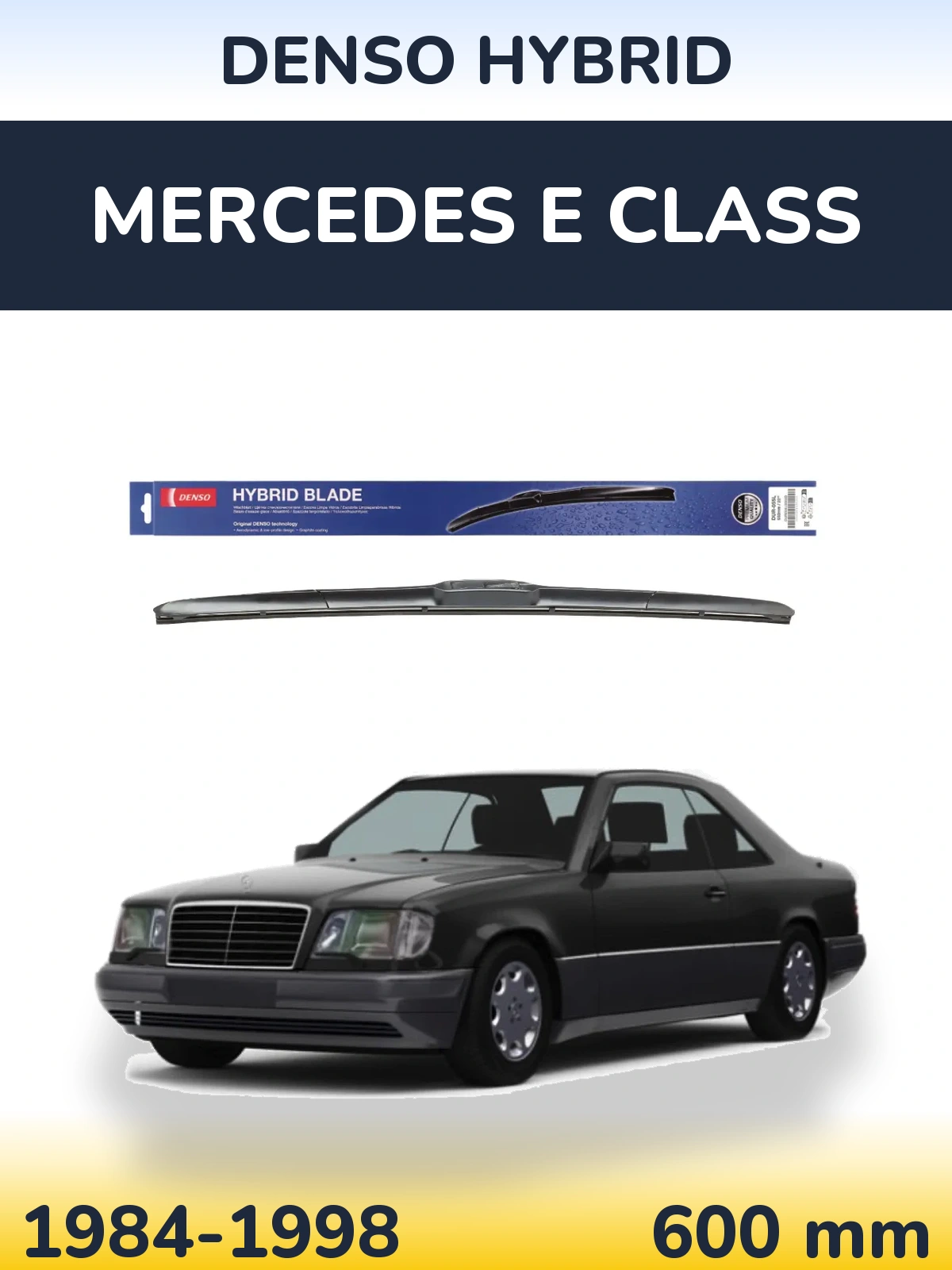 Передний дворник Denso Hybrid 600 мм для Mercedes E Class 1984-1998