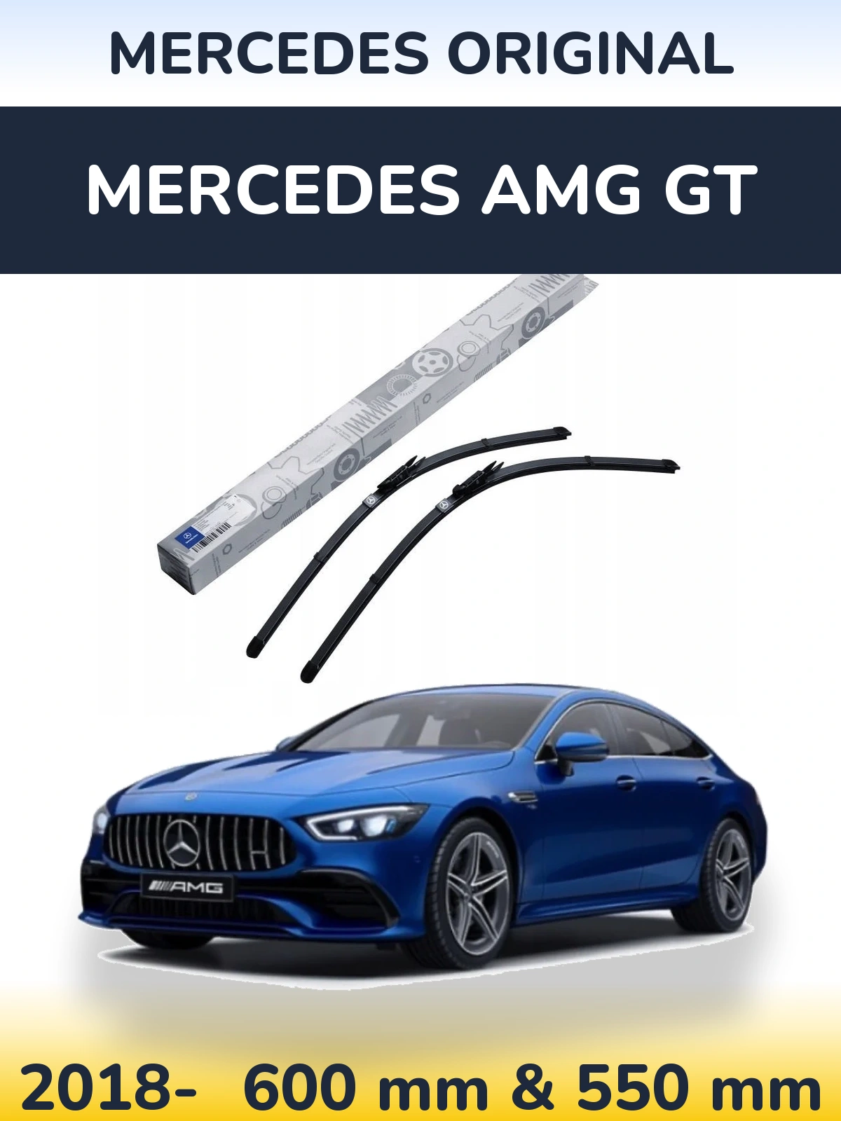 Комплект передних дворников Mercedes OEM Mercedes Original 600 & 550 мм для Mercedes AMG GT 2018-2026