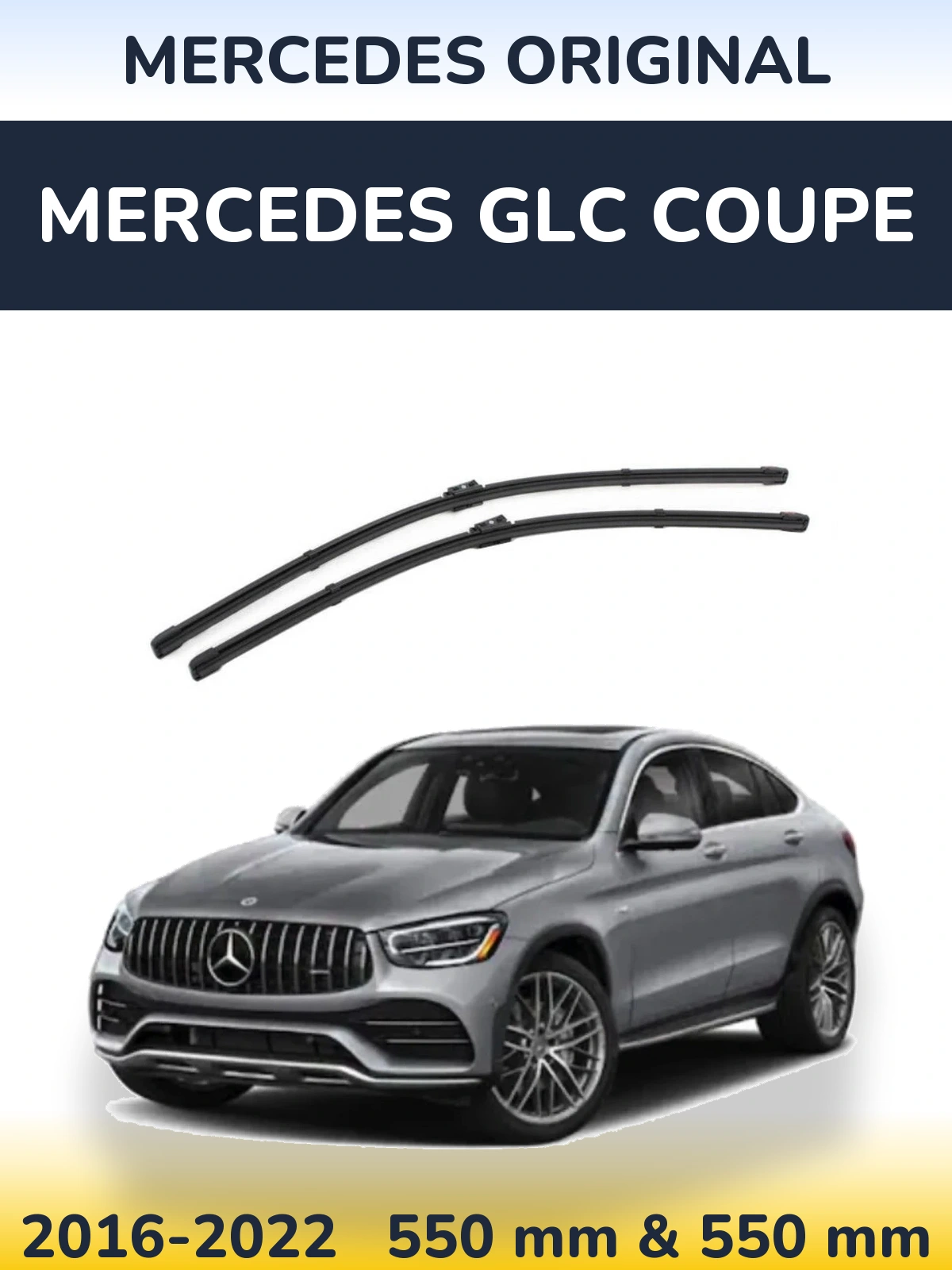 Komplet przednich wycieraczek Mercedes OEM Mercedes Original 550 & 550 mm do Mercedes GLC Coupe 2016-2022