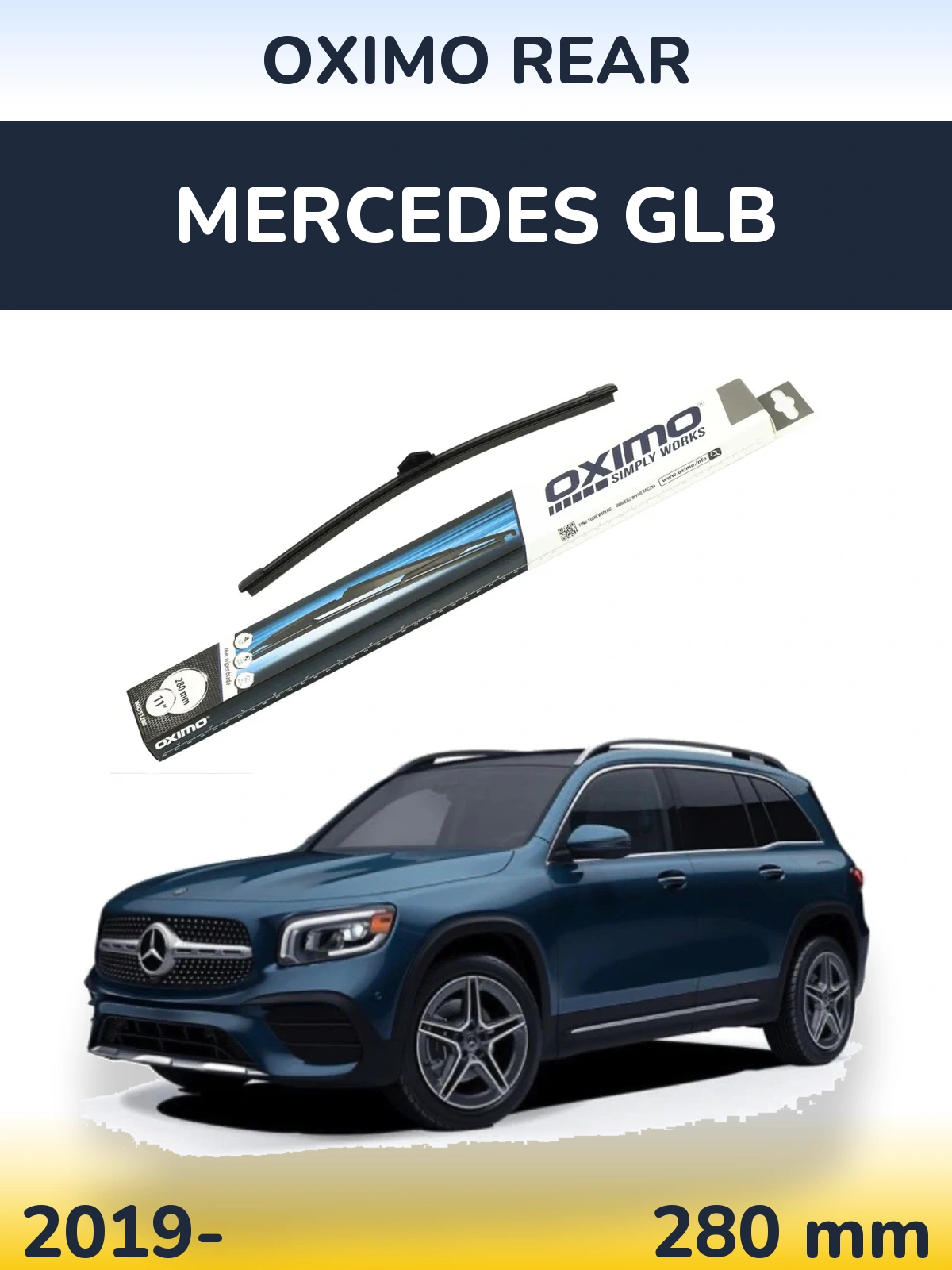 Задний дворник Oximo Rear 280 мм для Mercedes GLB 2019-2026