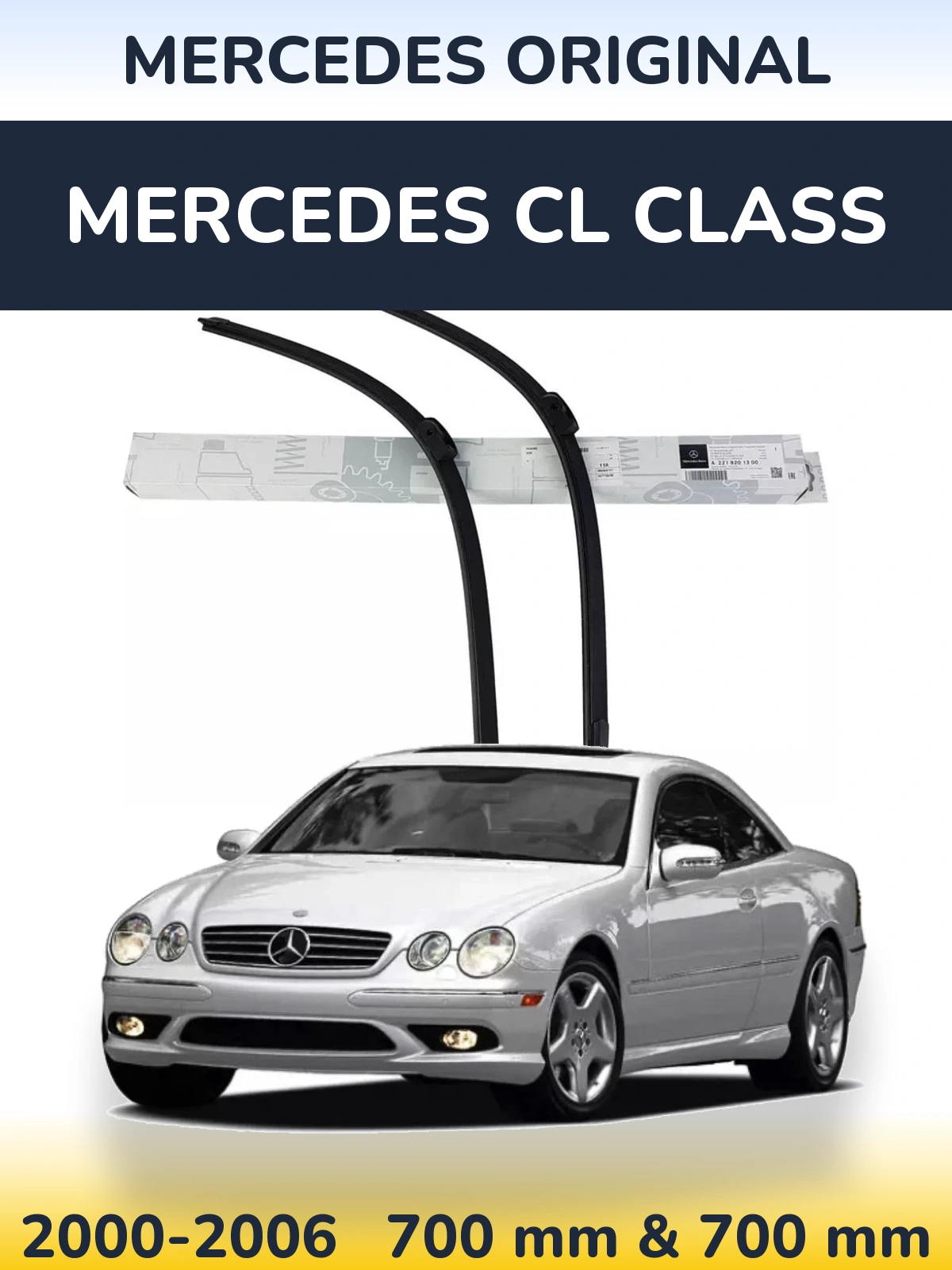 Komplet przednich wycieraczek Mercedes OEM Mercedes Original 680 & 680 mm do Mercedes Klasa CL 2000-2006