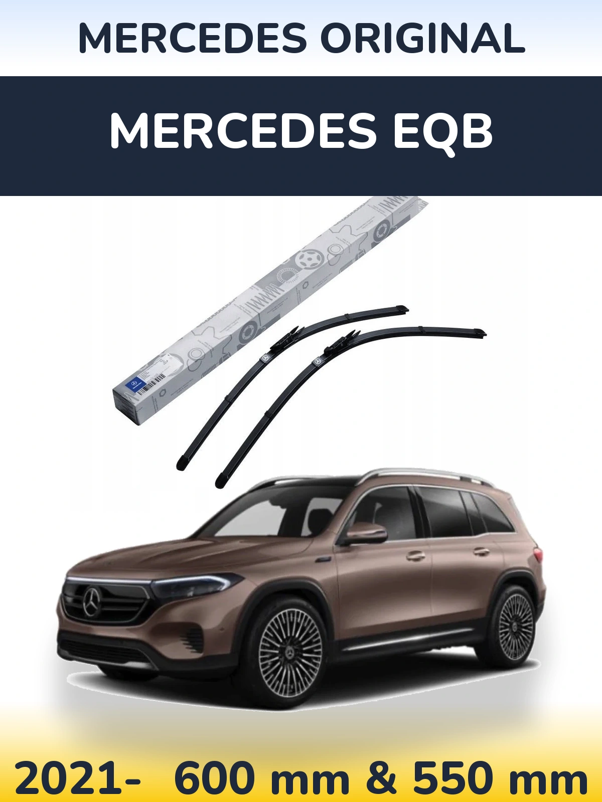 Komplet przednich wycieraczek Mercedes OEM Mercedes Original 600 & 550 mm do Mercedes EQB 2021-2026