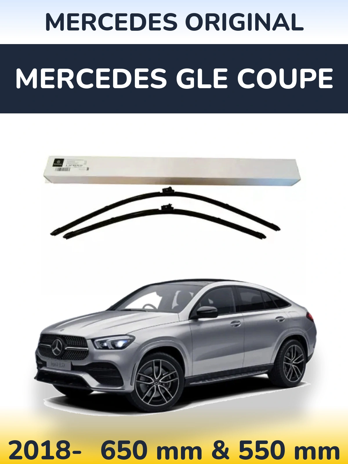 Комплект передних дворников Mercedes OEM Mercedes Original 650 & 550 мм для Mercedes GLE Coupe 2018-2026