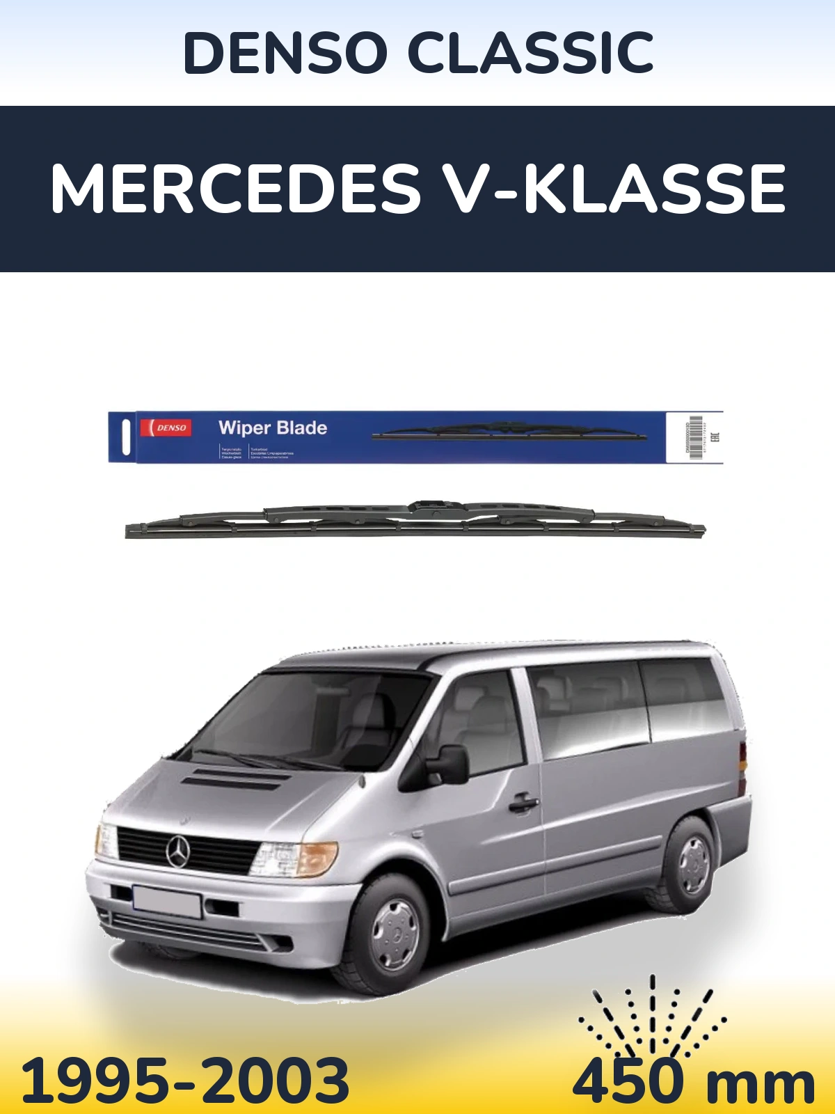 Tylna wycieraczka Denso Classic 450 mm do Mercedes V-Klasse 1995-2003