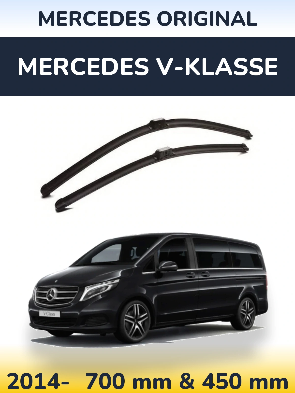 Komplet przednich wycieraczek Mercedes OEM Mercedes Original 700 & 450 mm do Mercedes V-Klasse 2014-2026