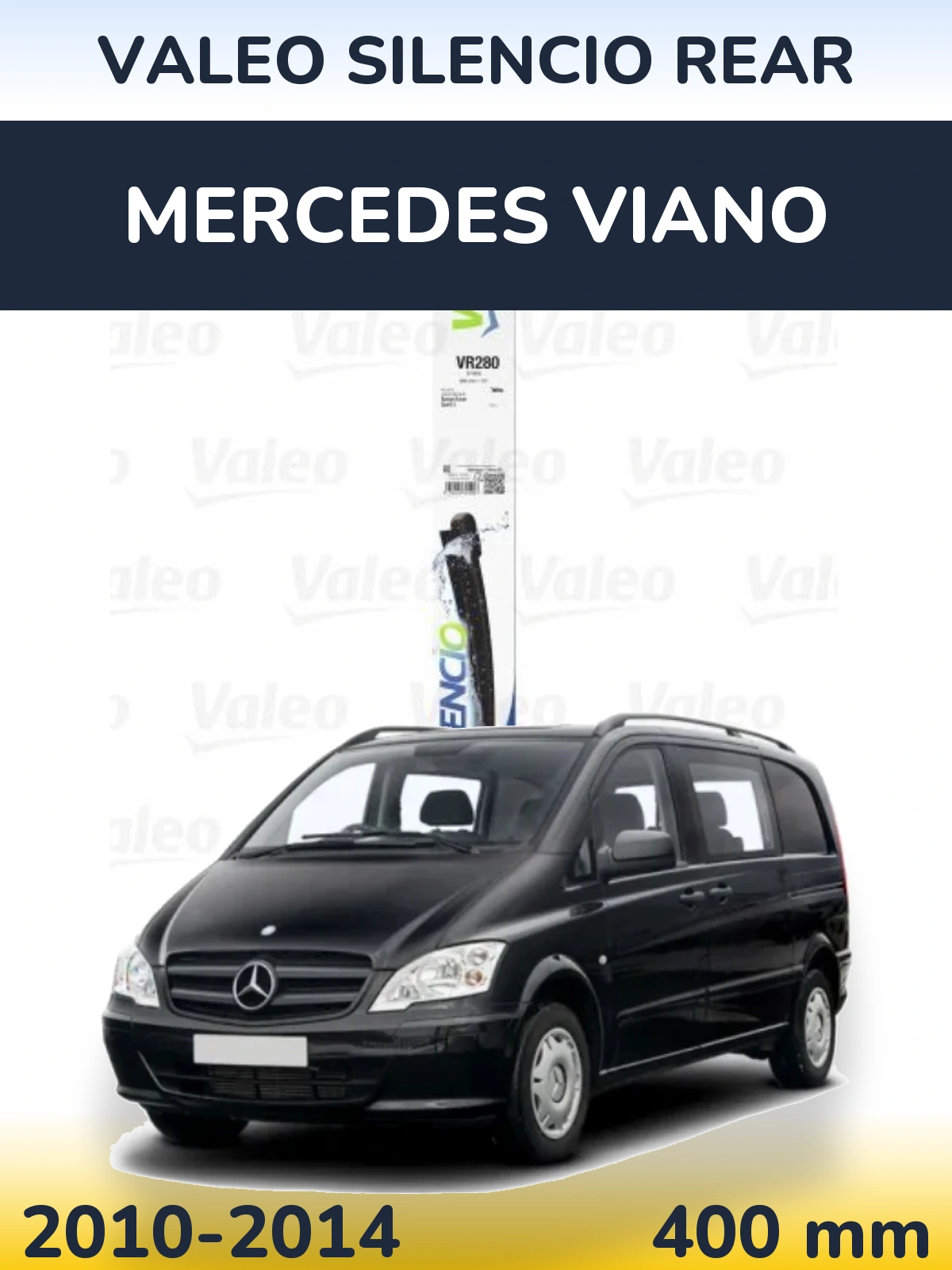 Rear wiper blade Valeo Silencio Rear 380 mm for Mercedes Viano 2010-2014