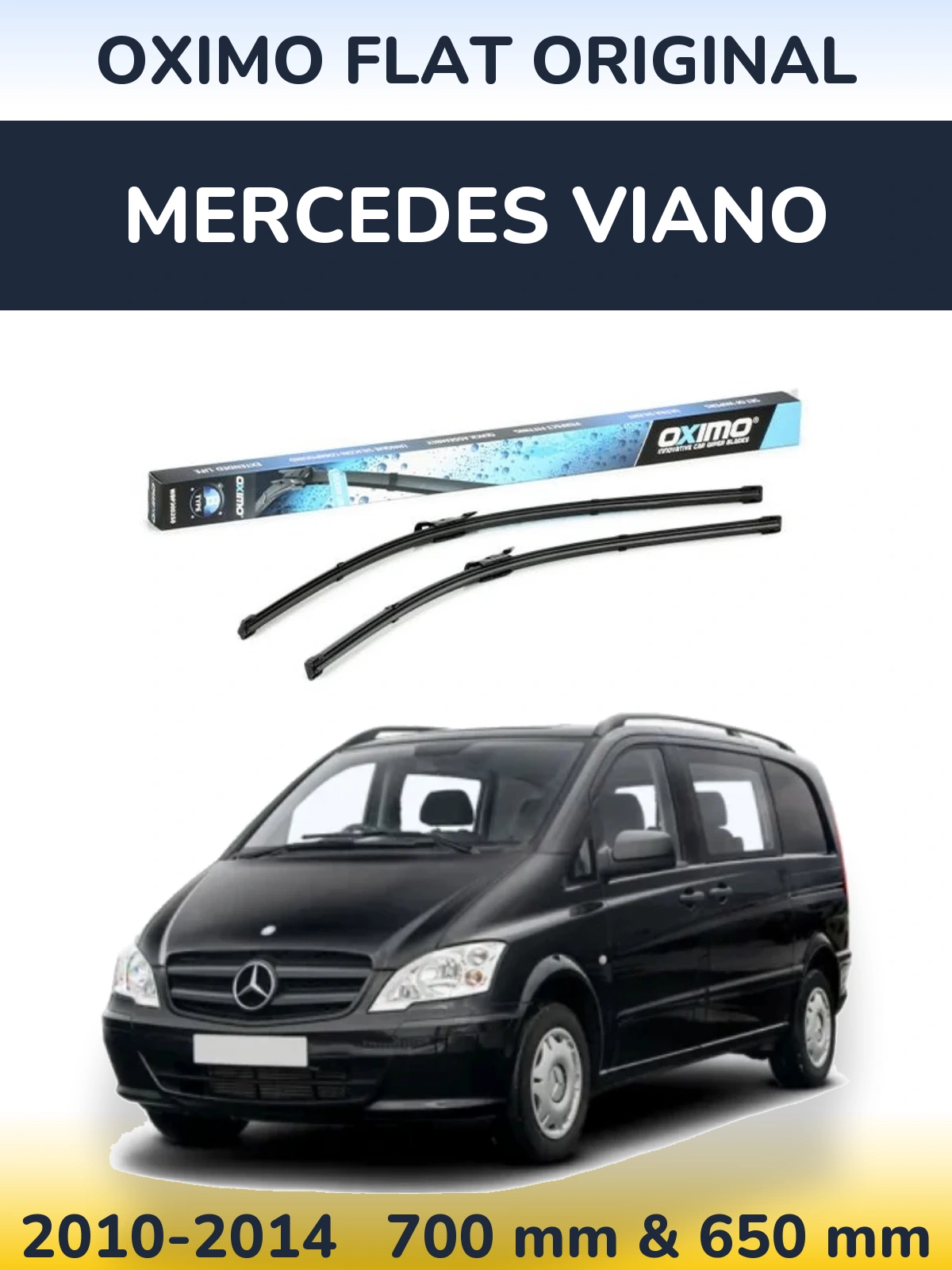 Komplet przednich wycieraczek Oximo Flat Original 700 & 650 mm do Mercedes Viano 2010-2014