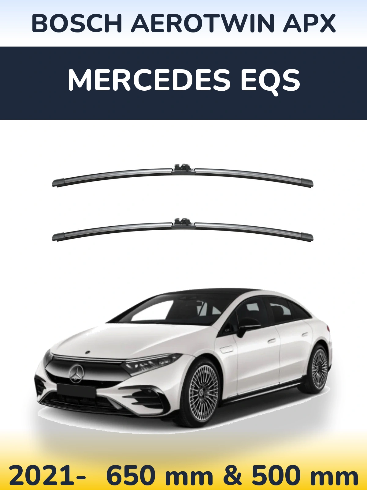 Komplet przednich wycieraczek BOSCH AeroTwin APX 650 & 500 mm do Mercedes EQS 2021-2026
