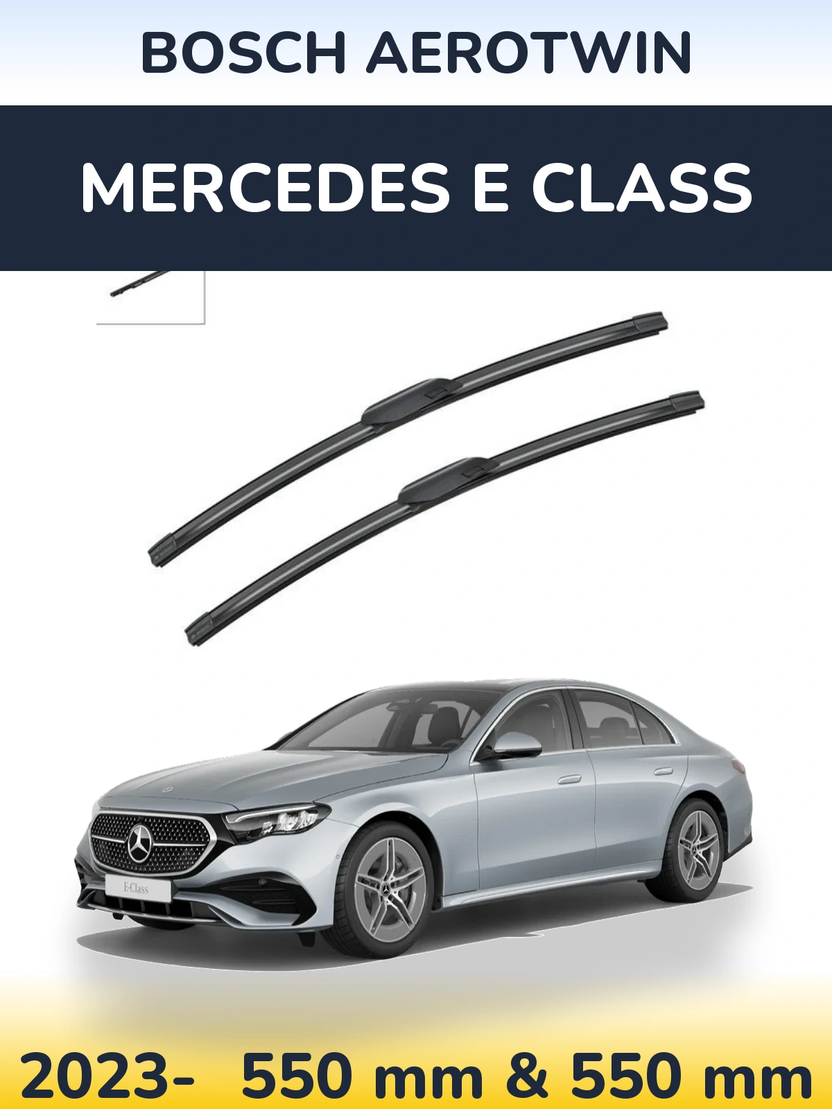 Komplet przednich wycieraczek BOSCH AeroTwin 550 & 550 mm do Mercedes Klasa E 2023-2026