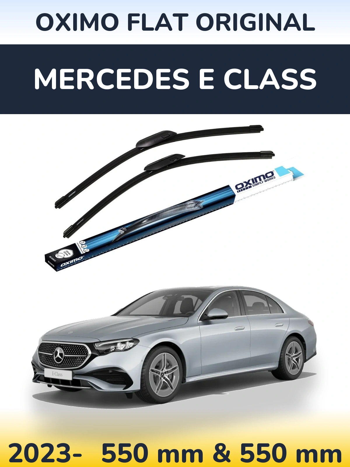 Komplet przednich wycieraczek Oximo Flat Original 550 & 550 mm do Mercedes Klasa E 2023-2026