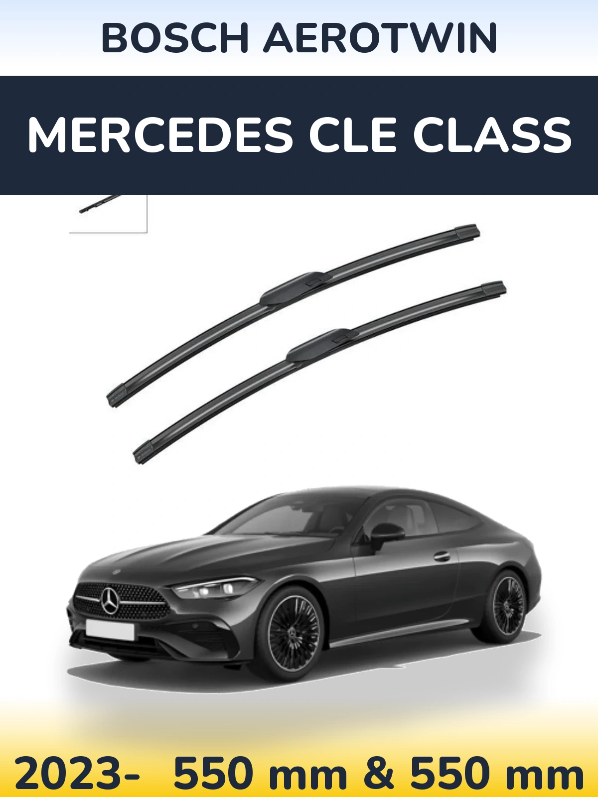 Komplet przednich wycieraczek BOSCH AeroTwin 550 & 550 mm do Mercedes Klasa CLE 2023-2026