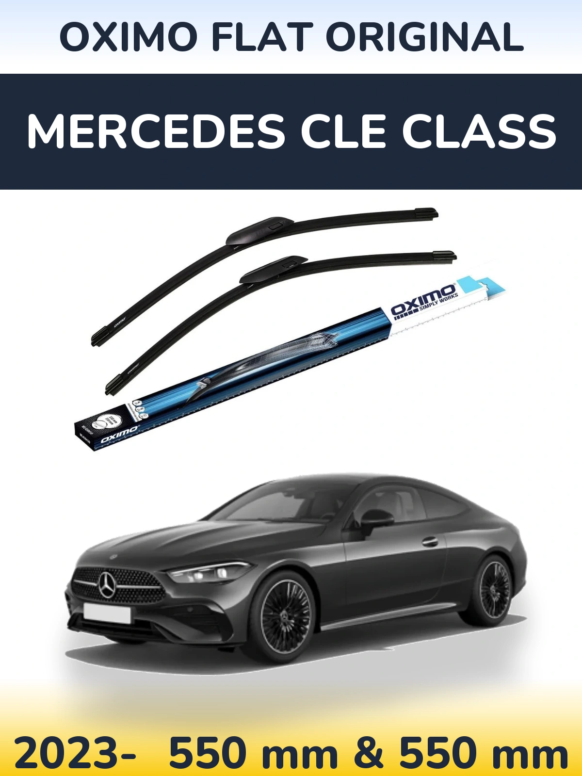 Komplet przednich wycieraczek Oximo Flat Original 550 & 550 mm do Mercedes Klasa CLE 2023-2026